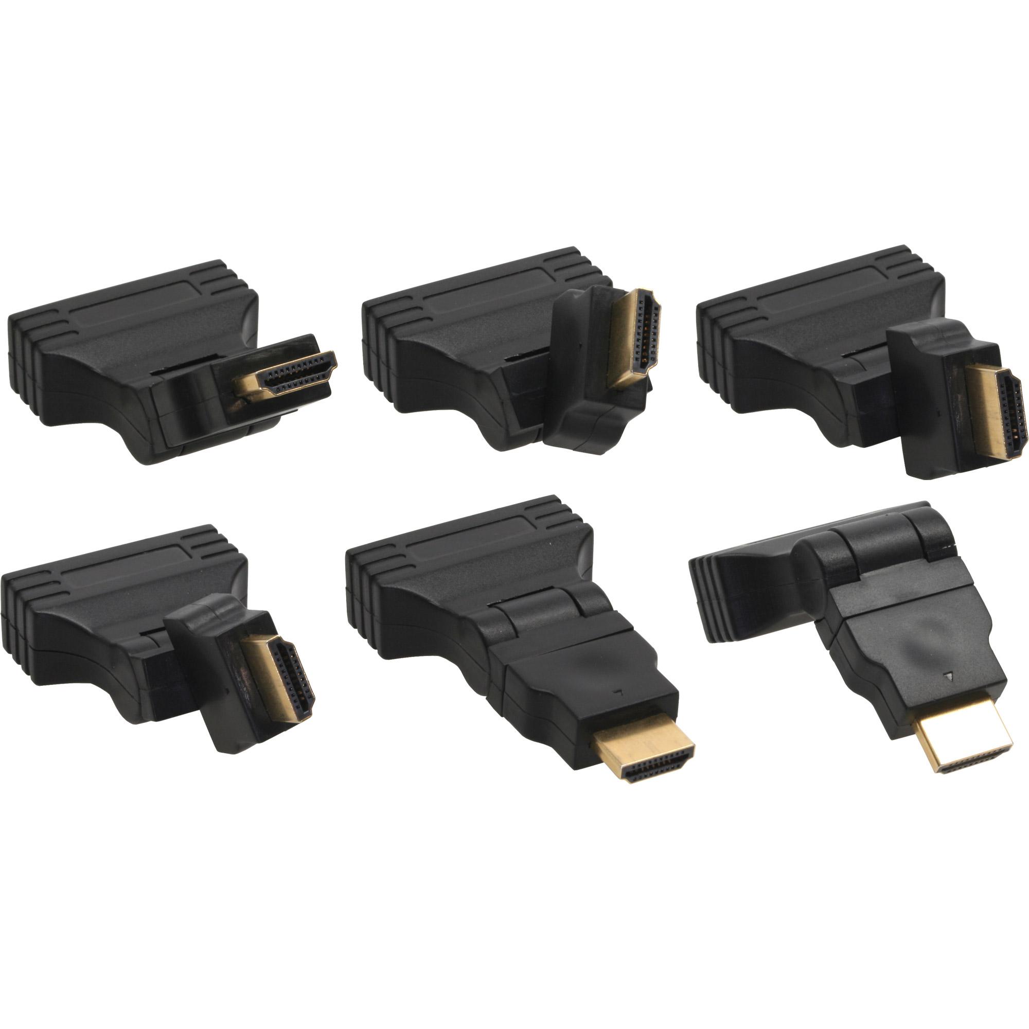 Adattatore HDMI-DVI - spina 19 pin su presa 24+1 - con angolo di 180