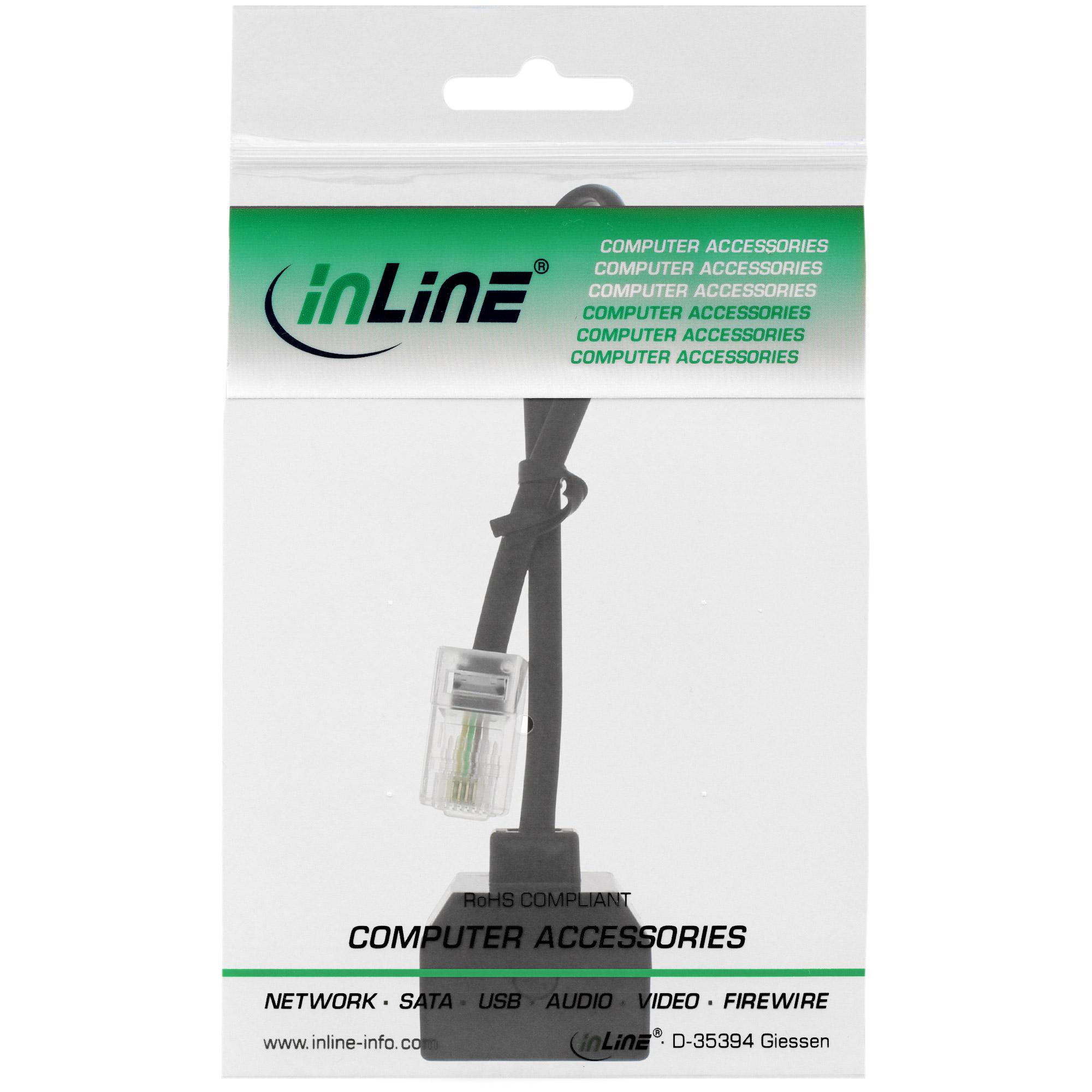 Distributore ISDN 1x RJ45 ST - 2x RJ45 BU - 8P4C - senza resistenze terminali - 0,15 m