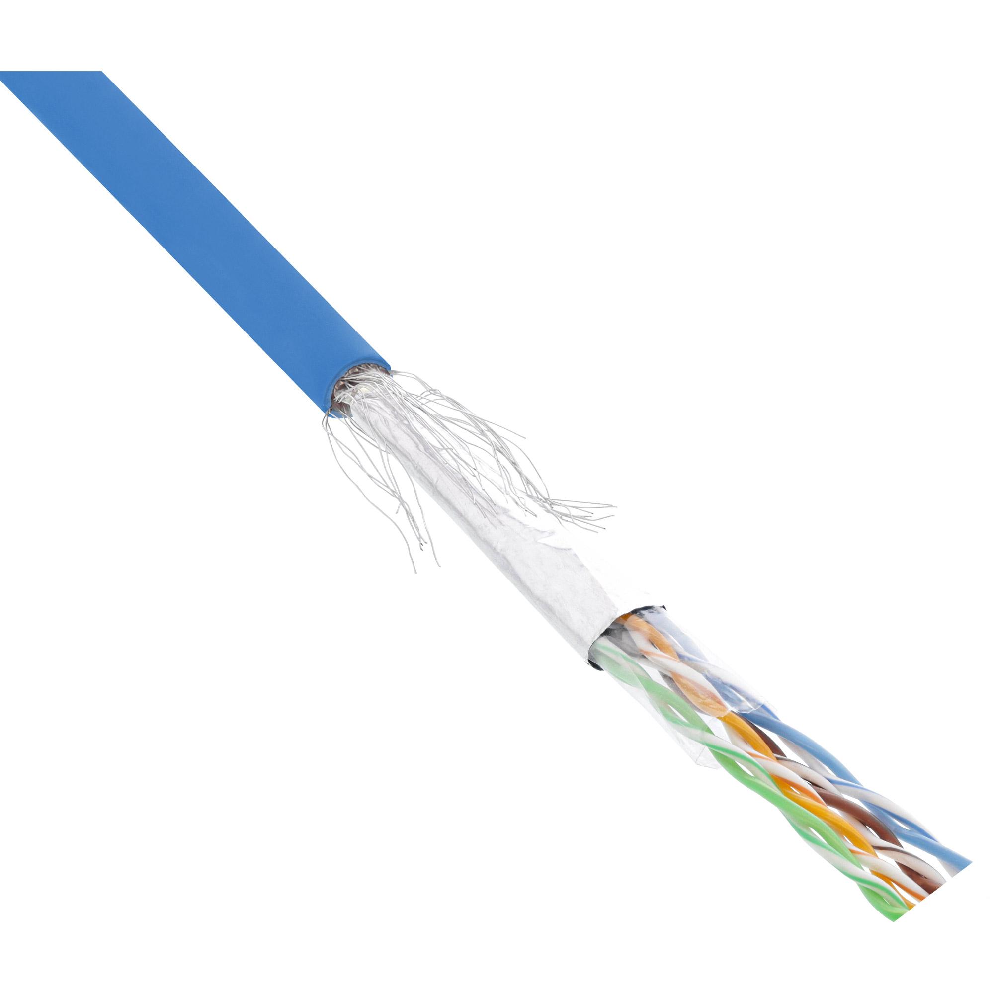 Cavo patch Cat.5e - blu - SF-UTP - AWG26 - PVC - 100 m