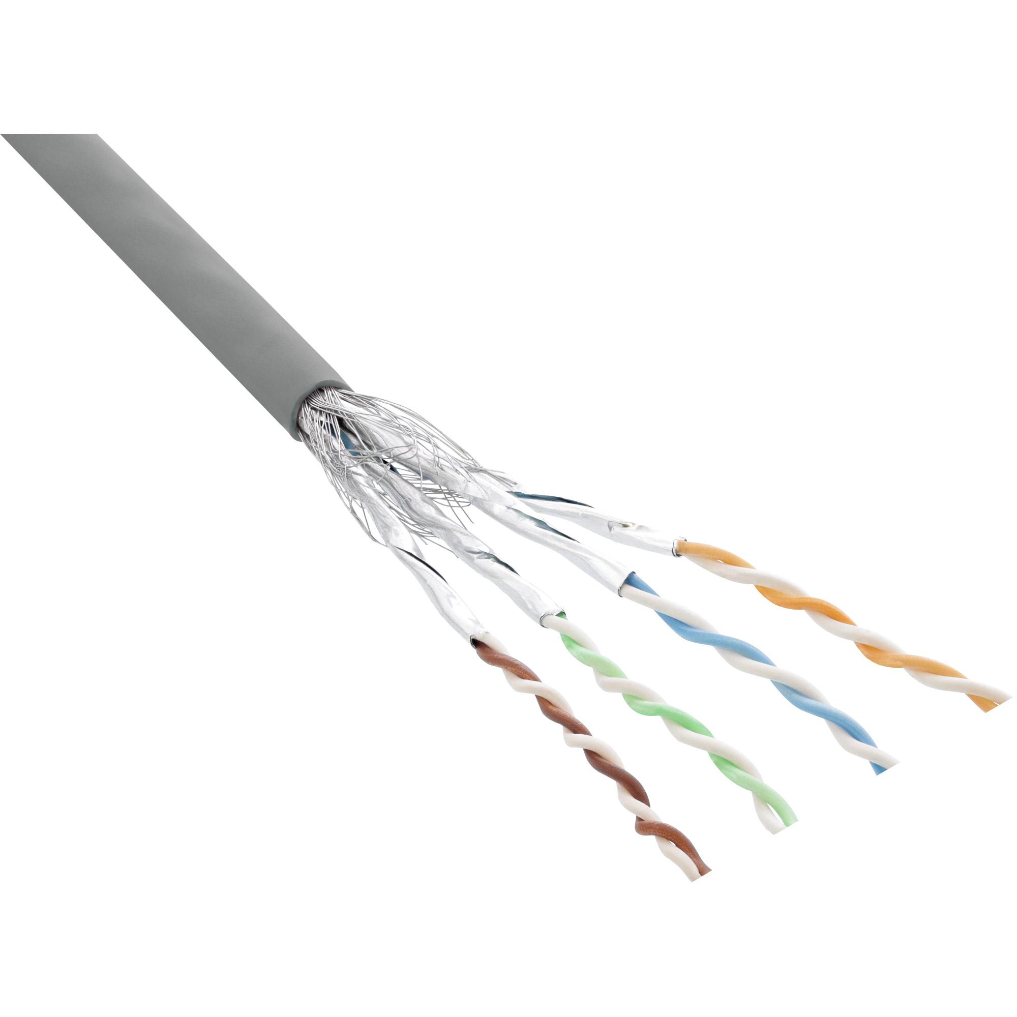 InLine Matassa Cavo Cat.6 S/FTP(PiMF) AWG27 PVC CU grigio 100m