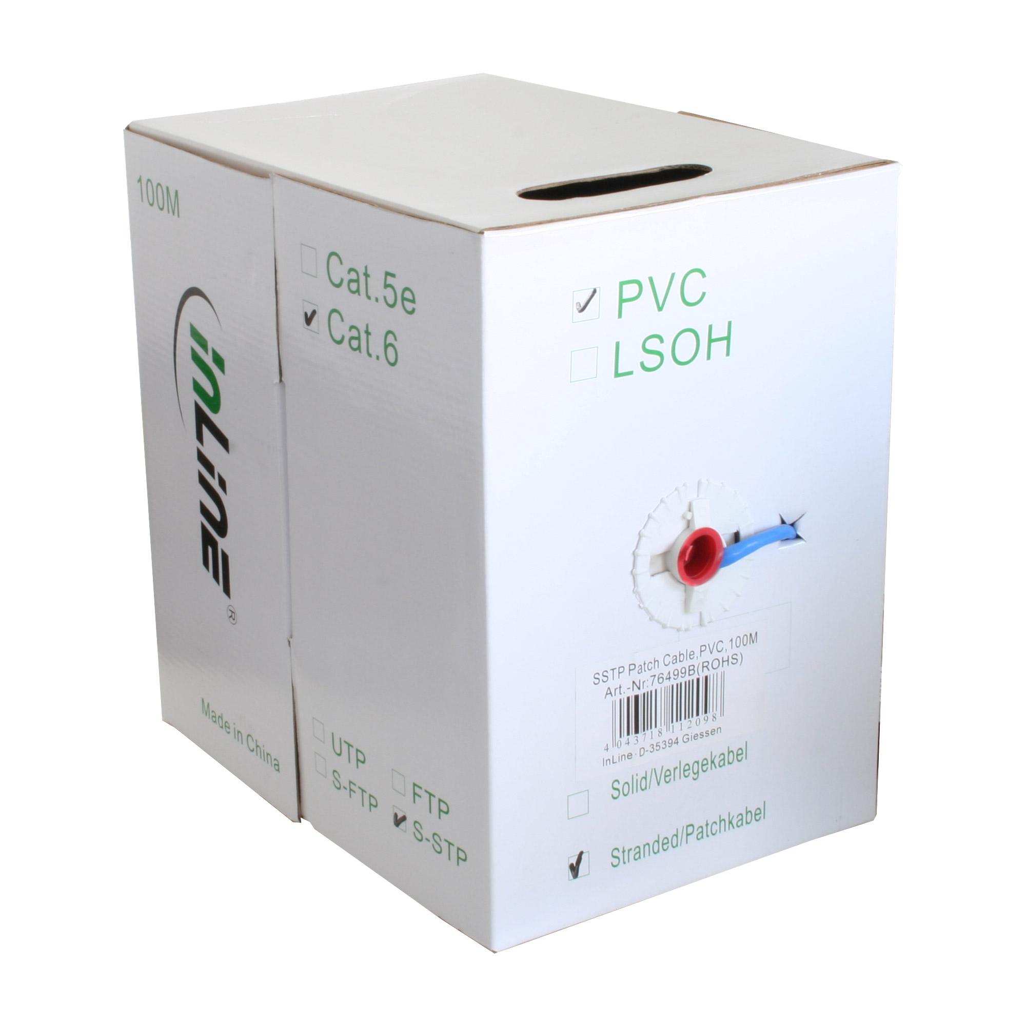 Cavo patch Cat.6 S-FTP PiMf - blu - AWG27 - PVC - CU - 100m