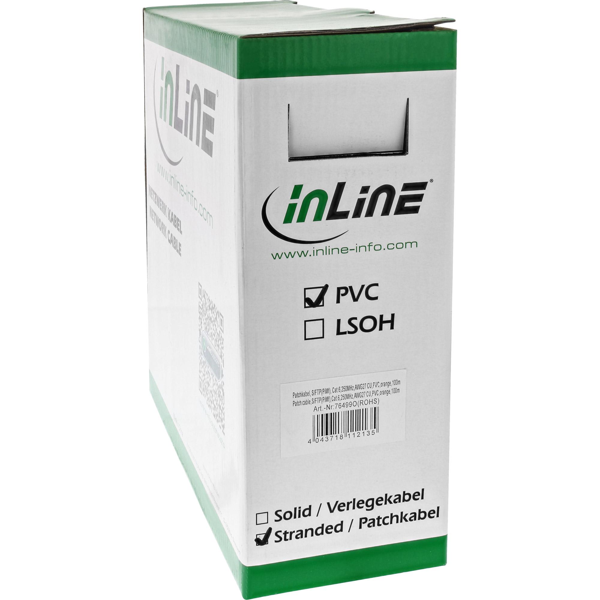 Cavo patch Cat.6 S-FTP PiMf - arancione - AWG27 - PVC - CU - 100m