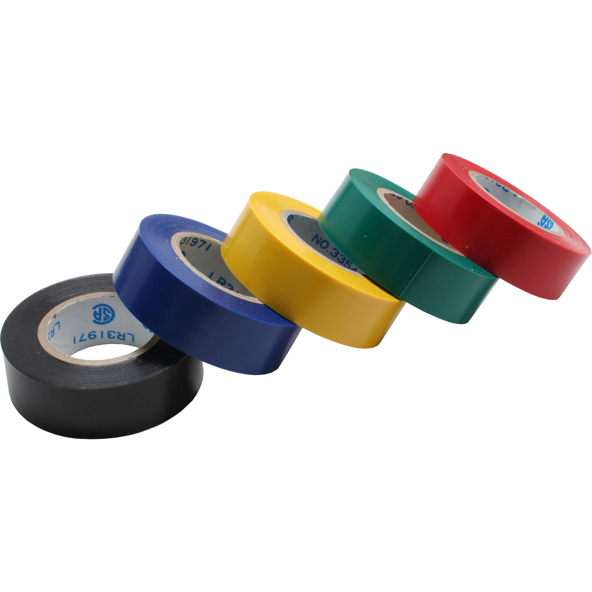 InLine Nastro isolante 18mm rotolo da 9m vari colori assortimento 5pz