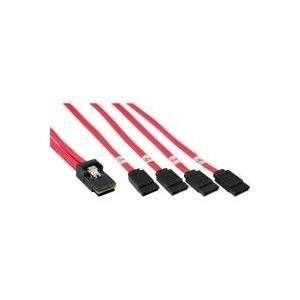 Cavo Mini SAS - 4x SATA Crossover Forward OCF, 0,75 m, nero