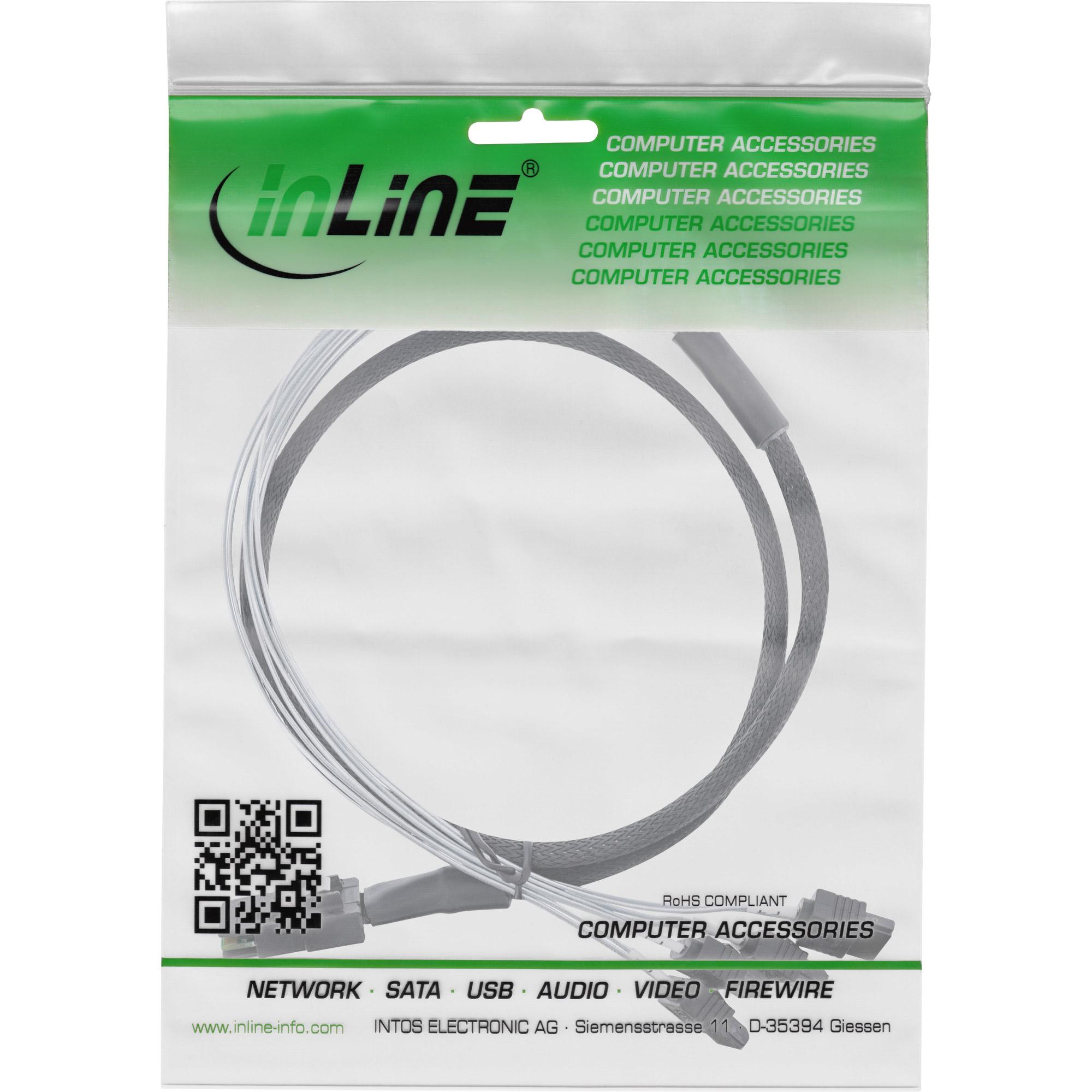 Cavo di collegamento SAS - Mini-SAS SFF-8087 a 4x SATA - 11 - OCR - 0,75 m