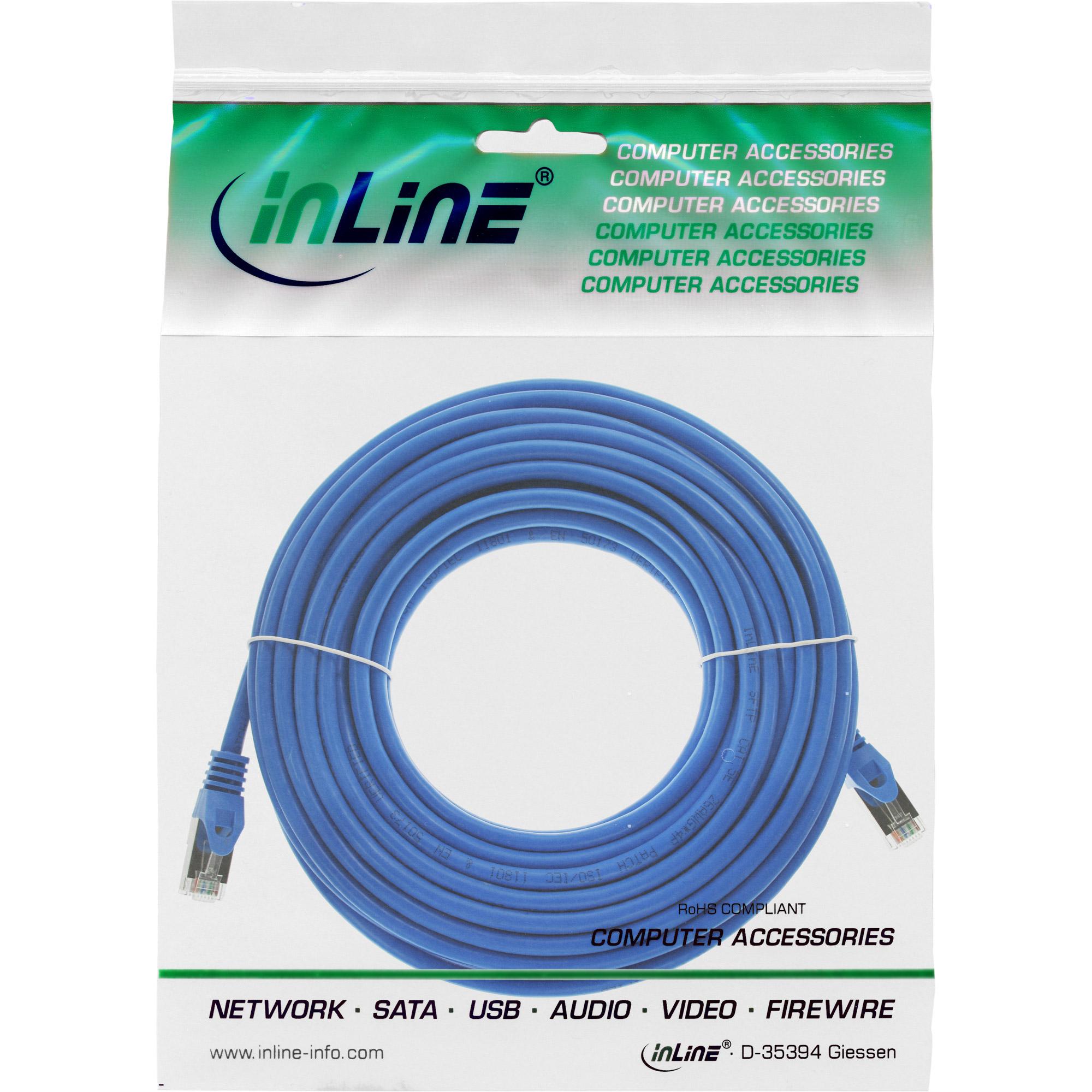 Cavo patch - SF-UTP - Cat.5e - blu - 25m