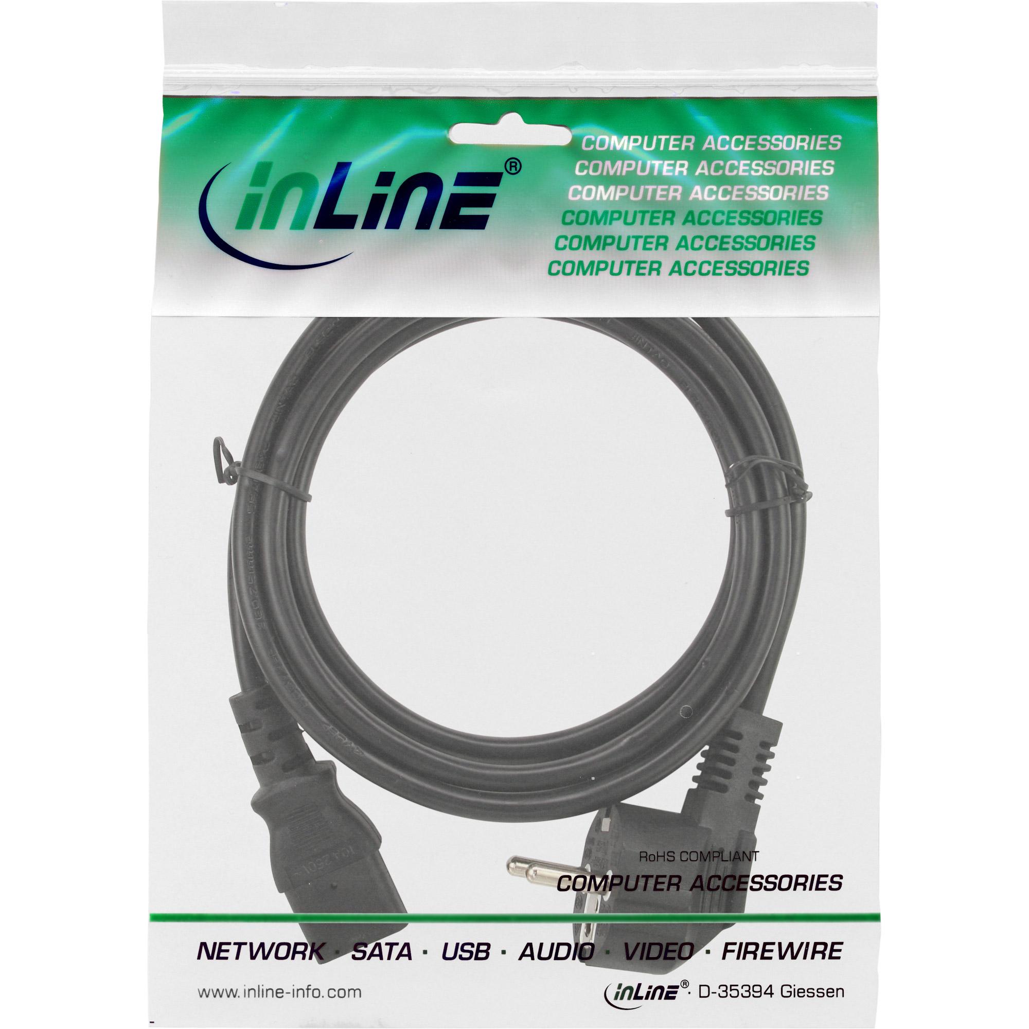 InLine - cavo di alimentazione - IEC 60320 C13 a CEE 7/7 (M) - 10 m -