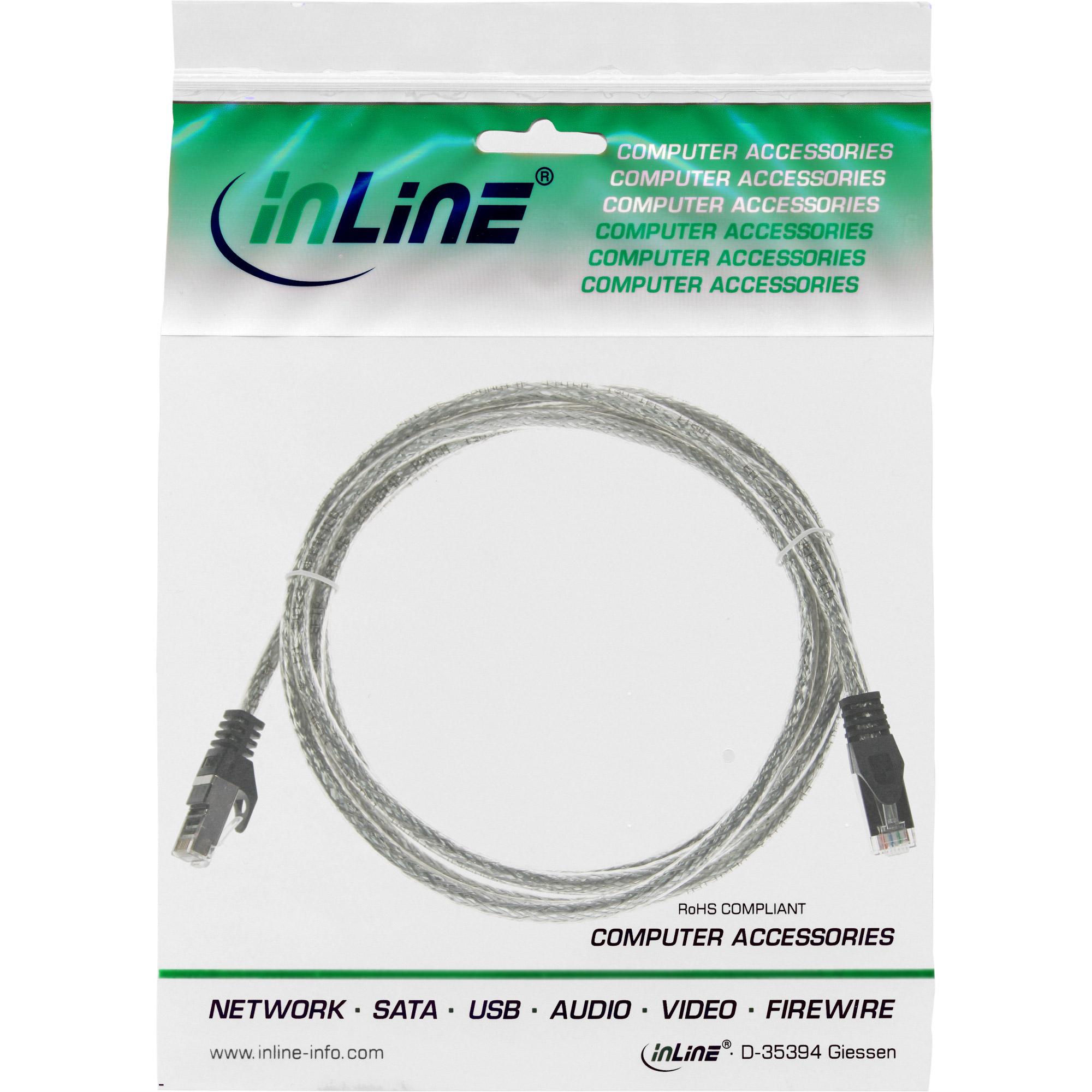 Cavo patch - SF-UTP - Cat.5e - trasparente - 1,5 m