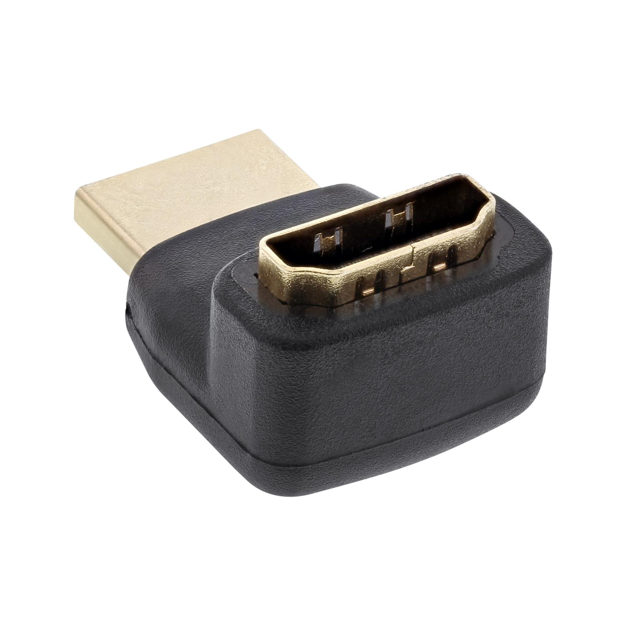 Inline - Adattatore video / audio - HDMI - HDMI 19 -Pin (M) - HDMI 19 -Pin (W) - Connessione angolo (17600F)