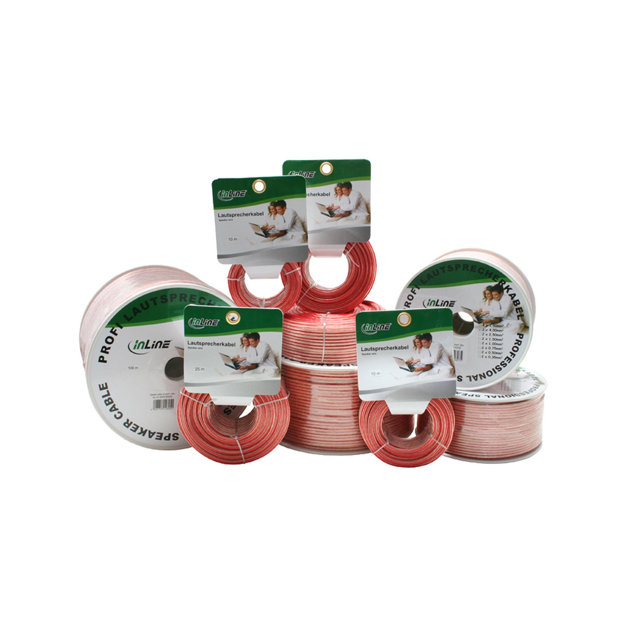 Cavo per altoparlanti - 2x 2,5 mm - CCA - trasparente - 100 m