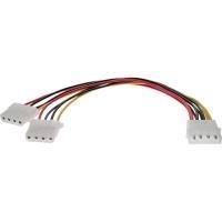 Inline y -cable - splitter di rete - alimentazione interna, 4 -pin (m) - alimentazione interna, 4 -pin (w) - 20 cm (29659L)
