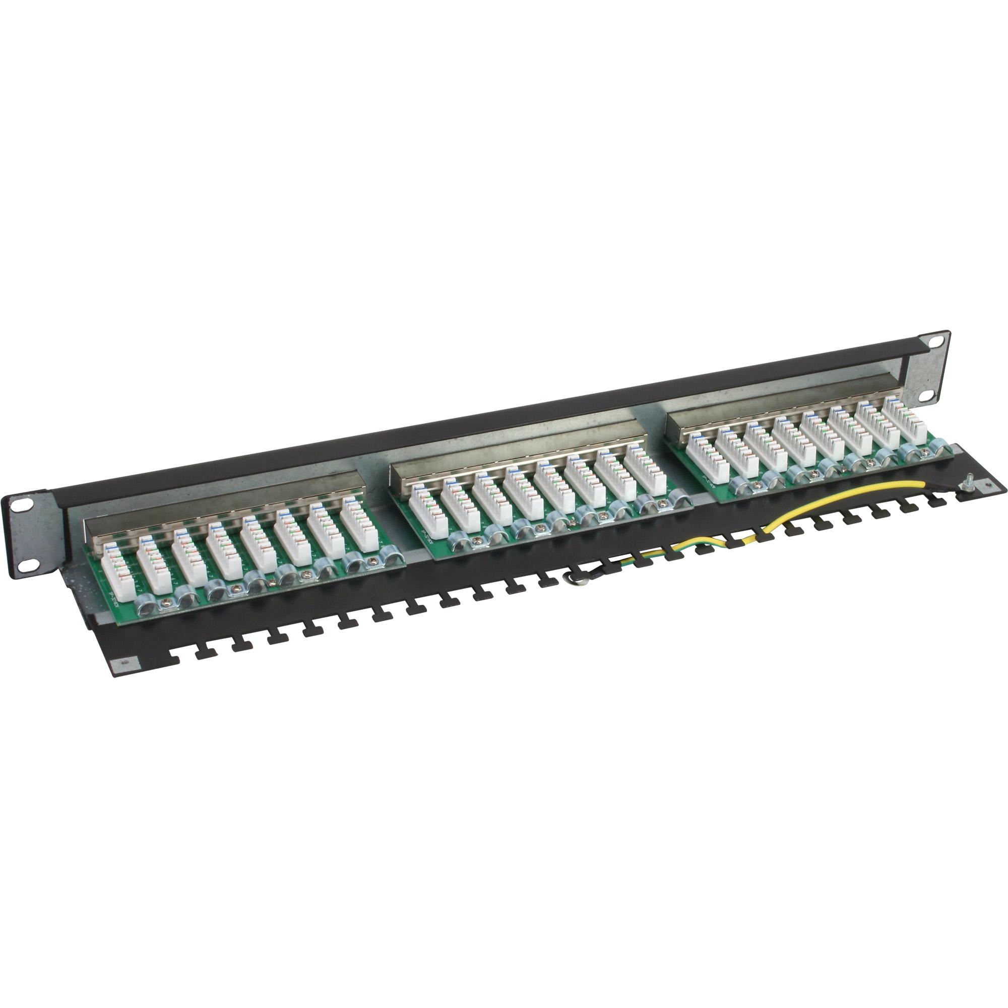InLine Patch Panel Cat.5e 24-porte 4826cm (19") 1HE nero RAL9005