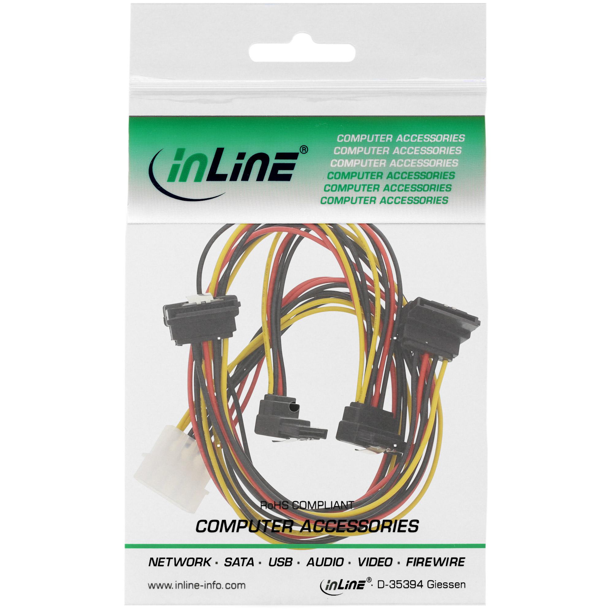 Cavo di alimentazione a Y int. -1x13 -34 cm 5 -25 pollici-4x15 pin SATA con scheda - 0 -40+0 -55 m