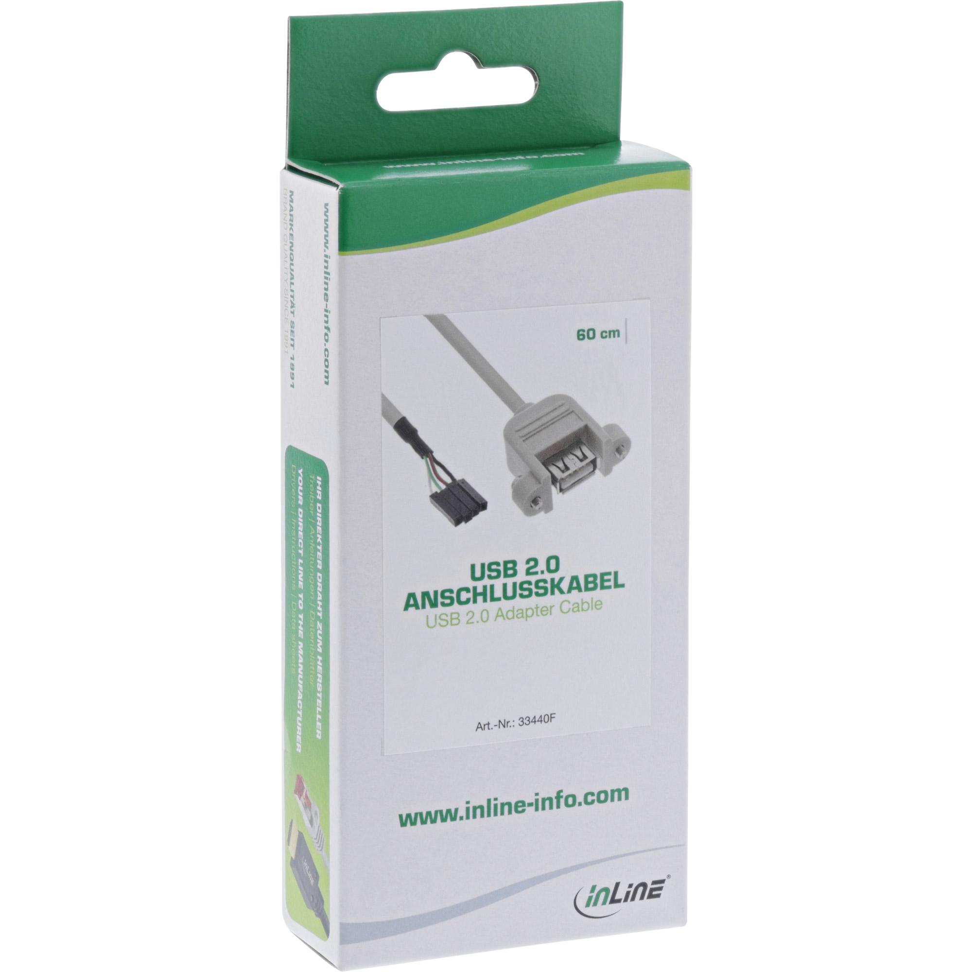 Cavo di collegamento USB 2.0 - connessione da jack A a palo - 0,60 m