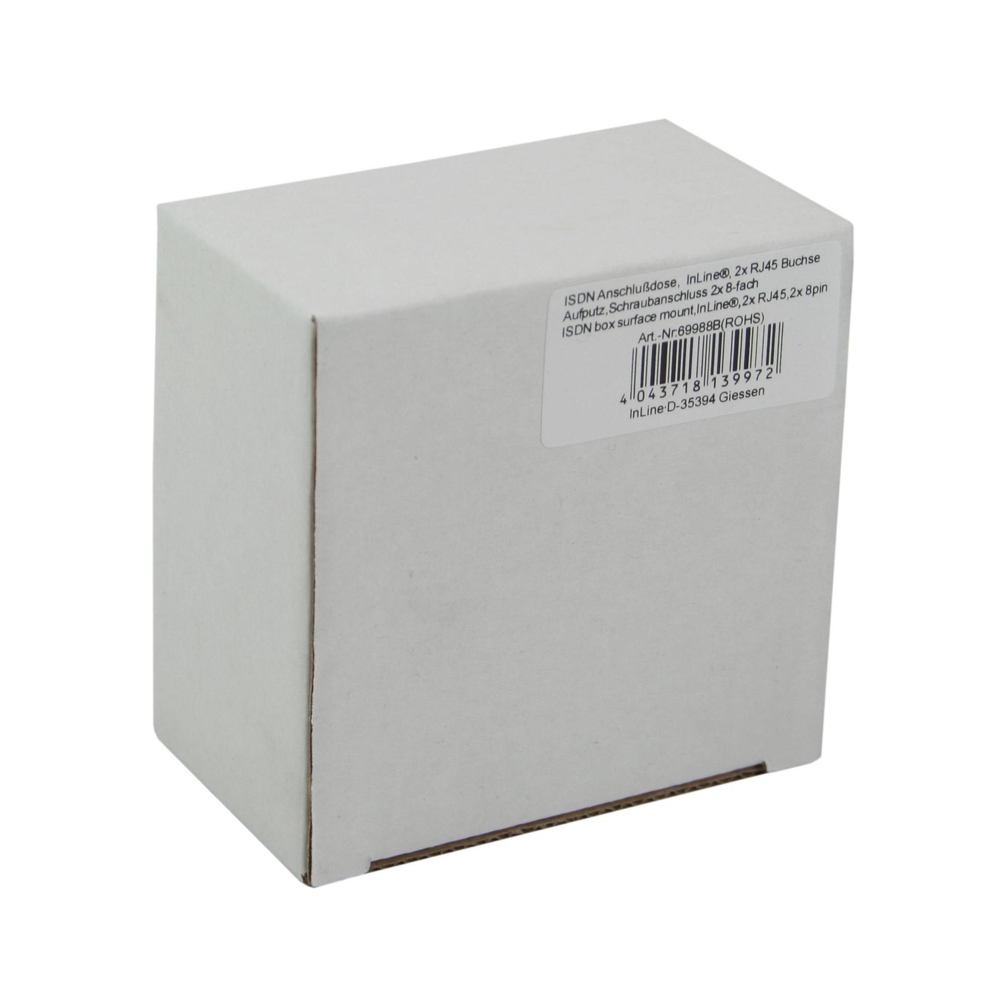 INLINE - Scatola di connessione ISDN - RJ-45 X 2 - montaggio su superficie