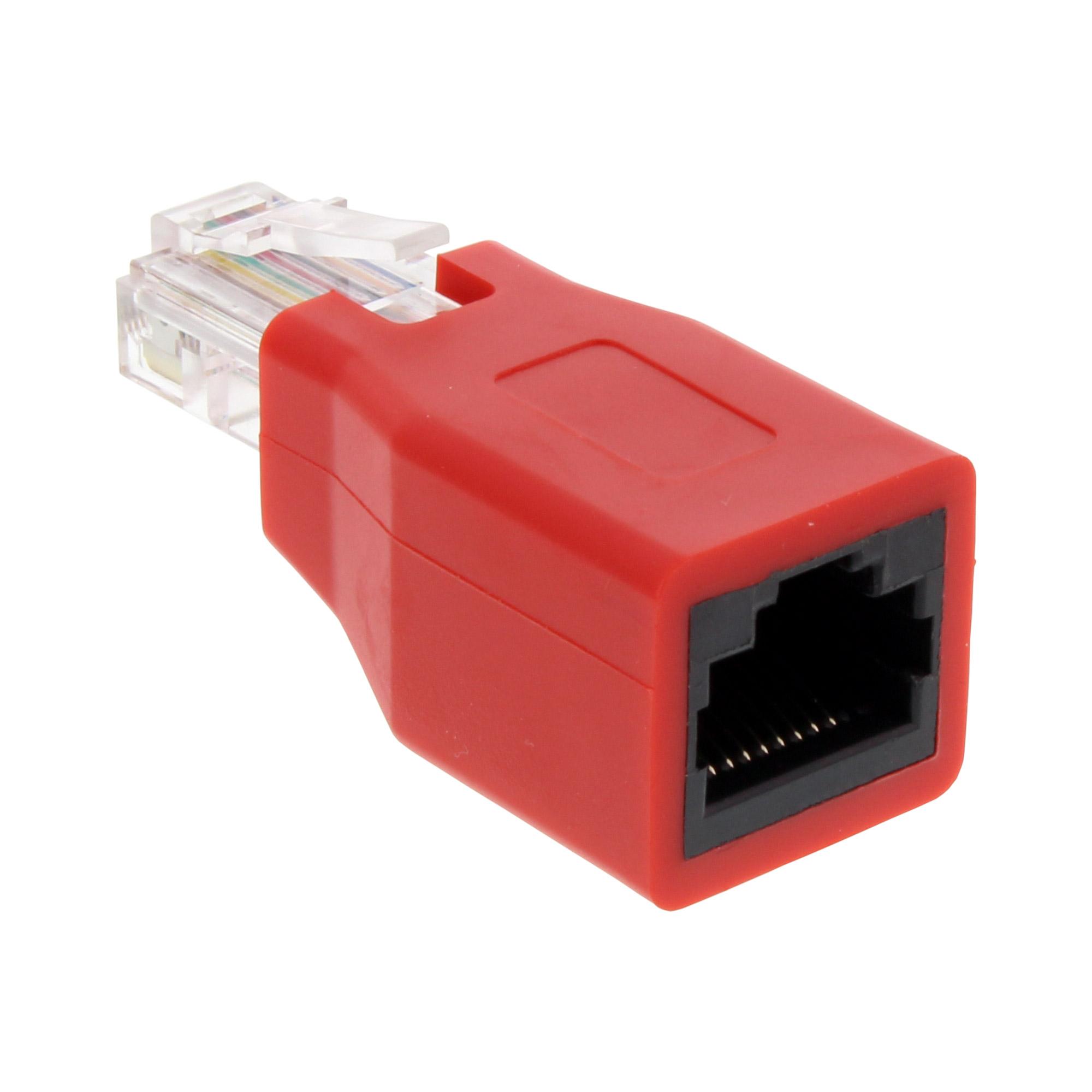 Adattatore crossover - presa-spina RJ45 - corto