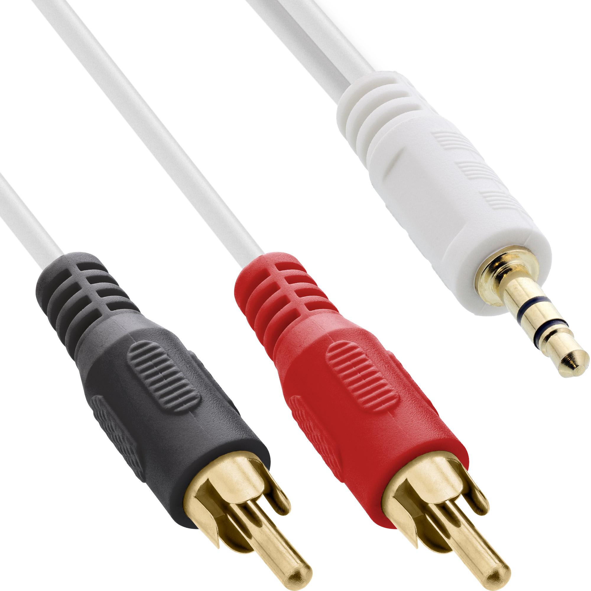 Cavo jack RCA - 2x connettori RCA su jack da 3,5 mm - 3 m