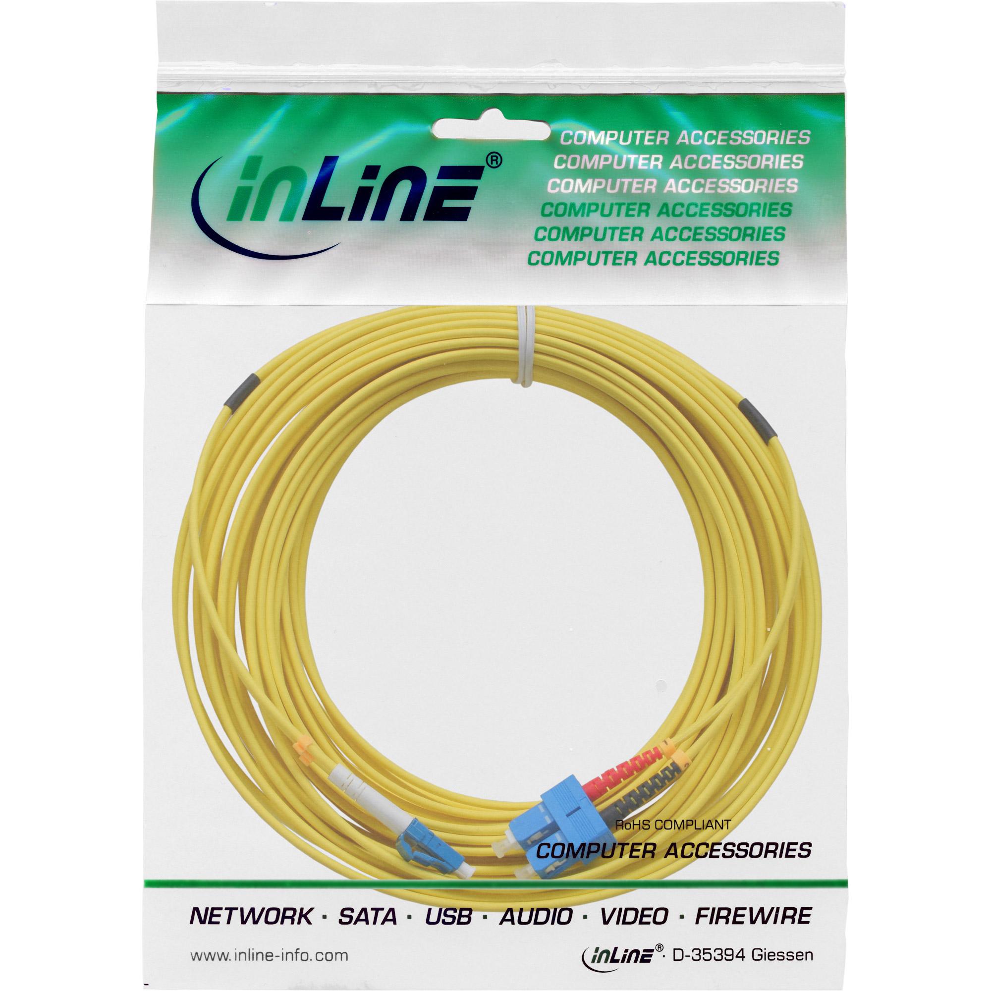 Cavo duplex in fibra ottica - LC-SC - 9-125 - OS2 - 3 m