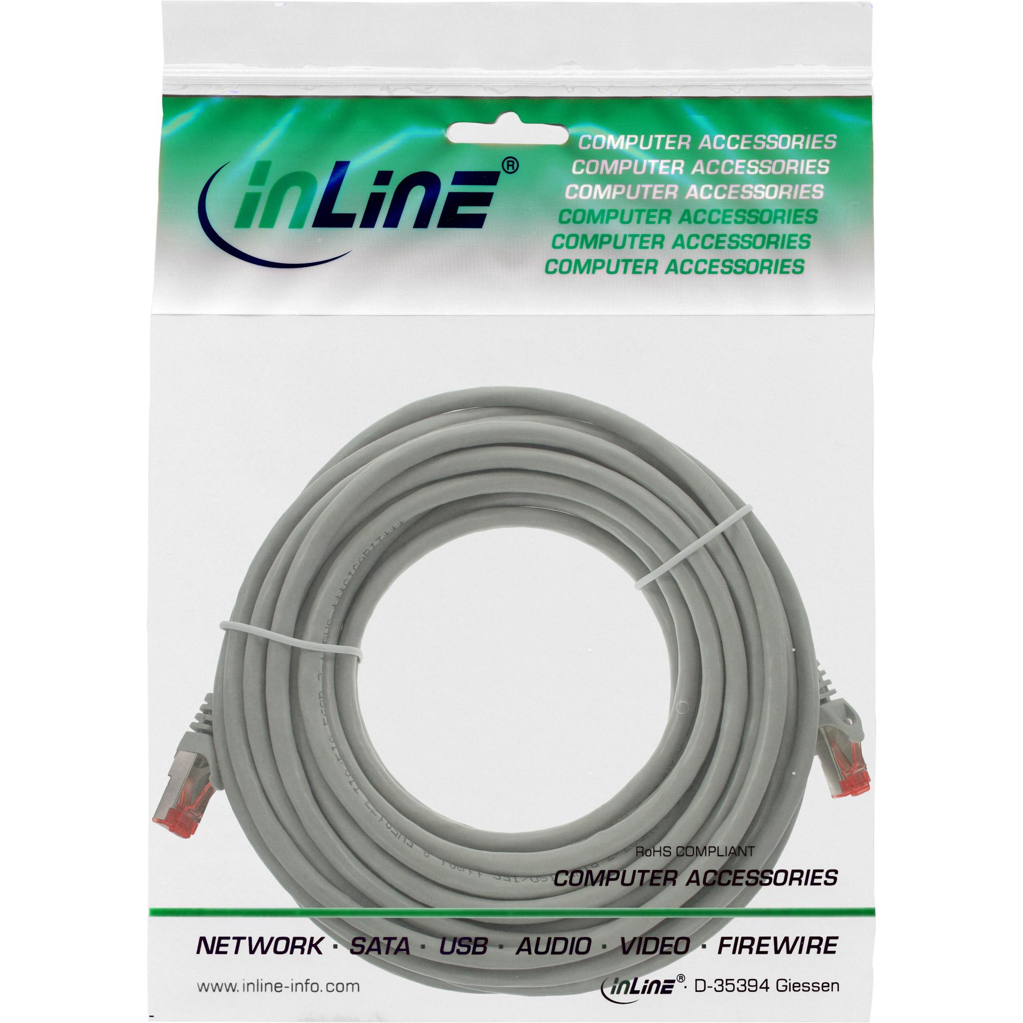 InLine 4043718154791 cavo di rete Grigio 15 m Cat6 S/FTP (S-STP)