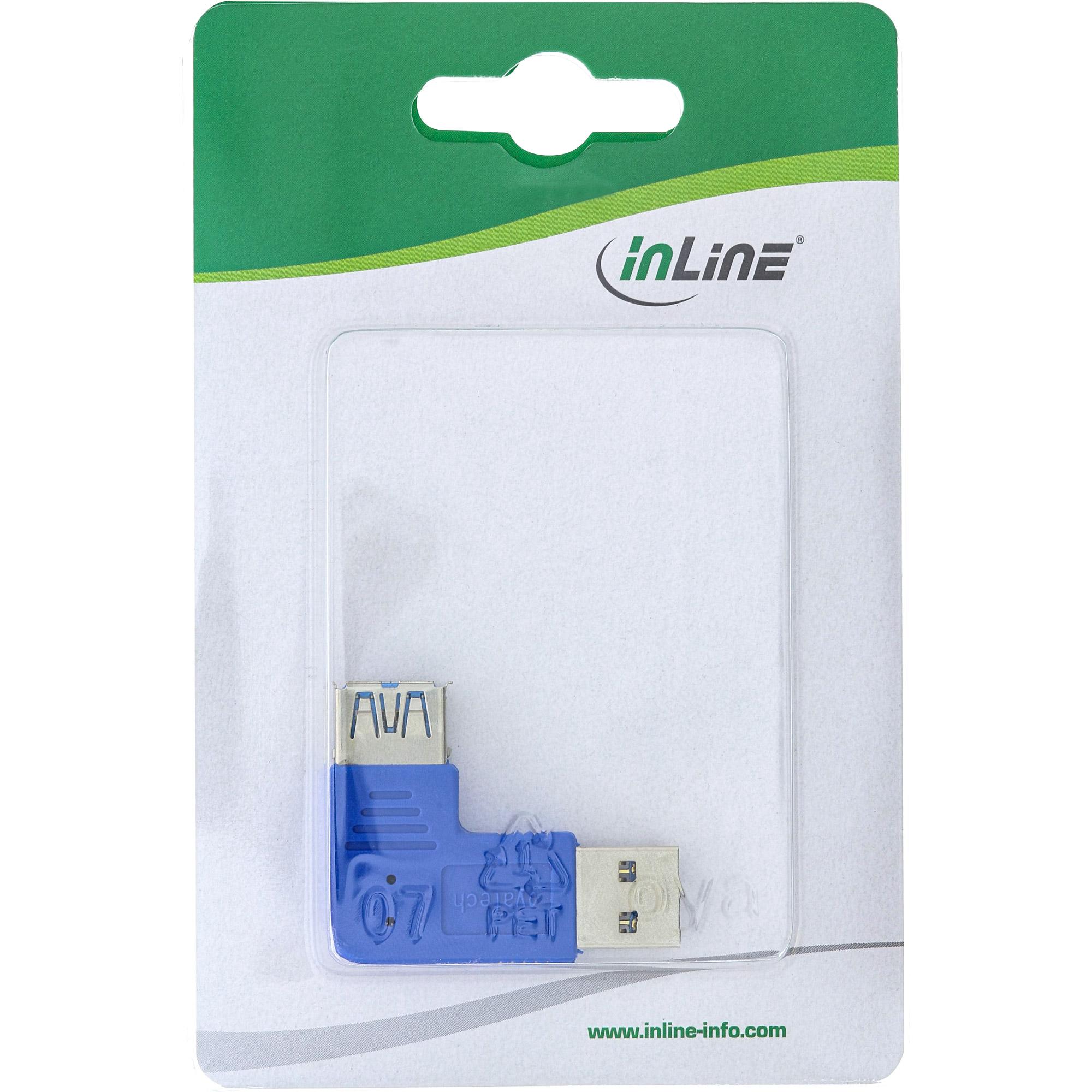 Adattatore USB 3.0 - collegare A alla presa A - angolato a sinistra 90