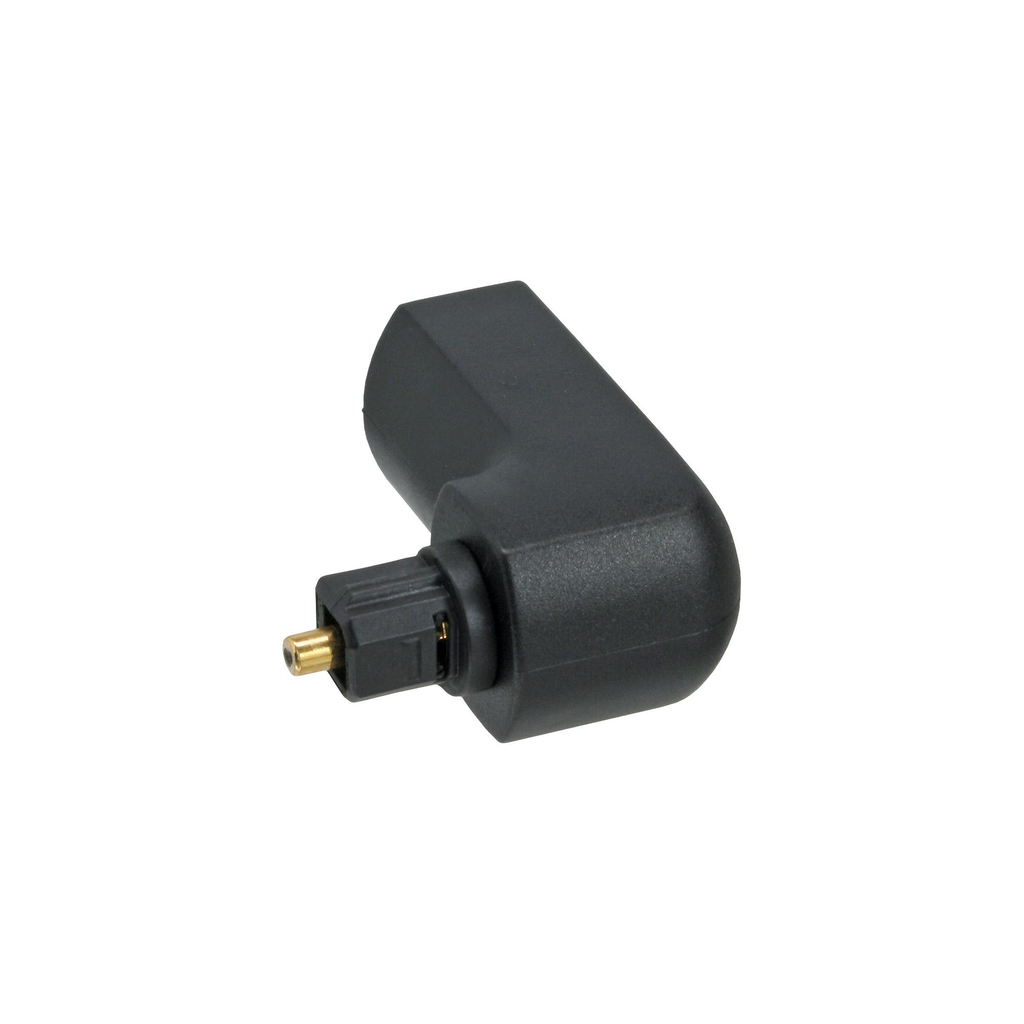 Adattatore audio OPTO - presa Toslink - spina - angolata 90