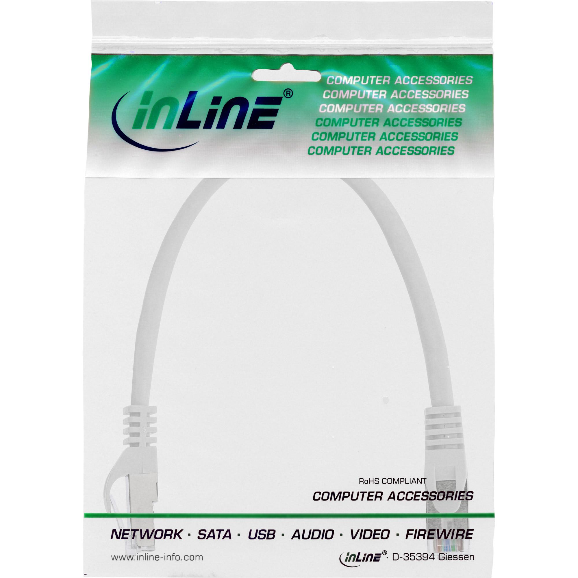 Cavo patch - SF-UTP - Cat.5e - bianco - 0,25 m