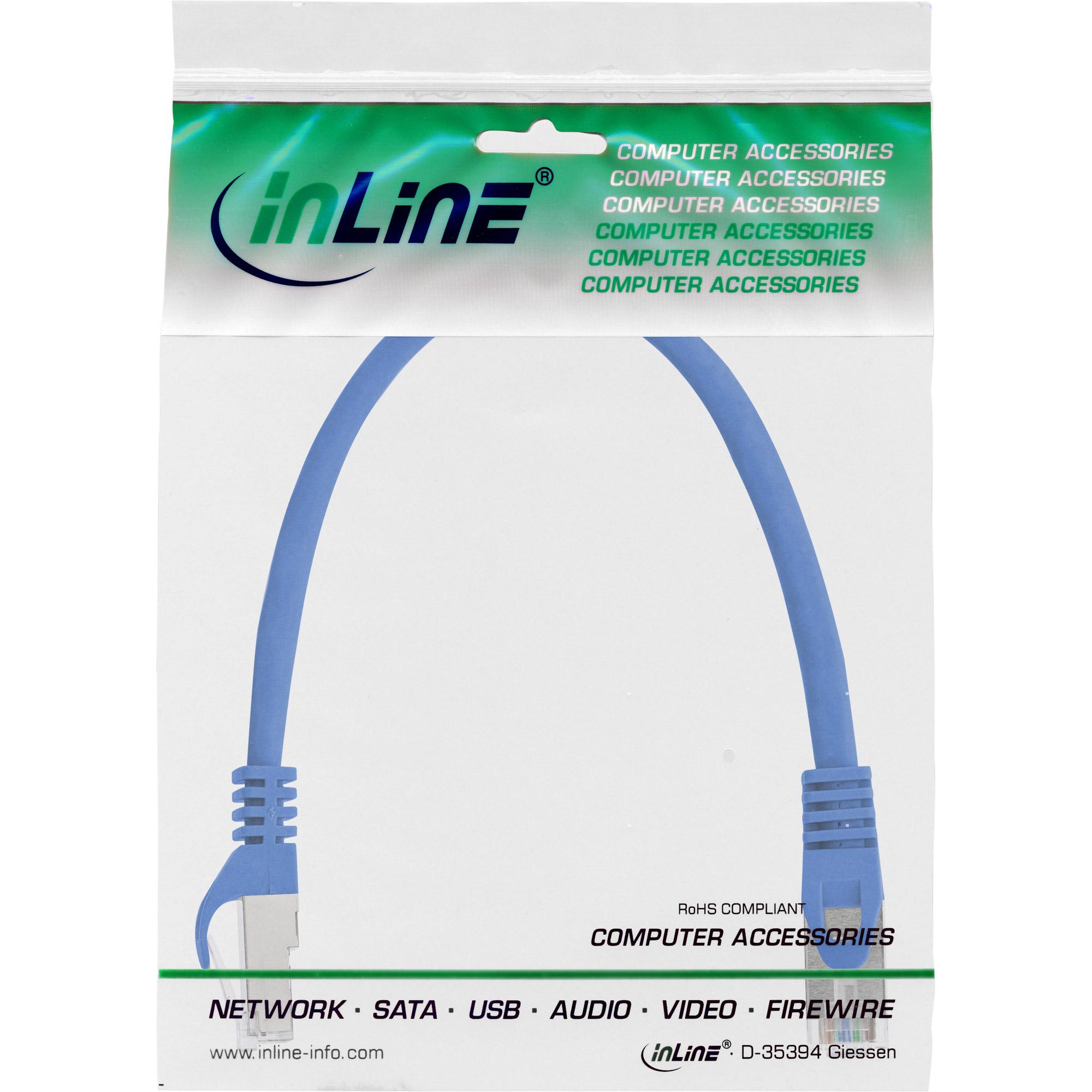 Cavo patch - F-UTP - Cat.5e - blu - 0,3 m