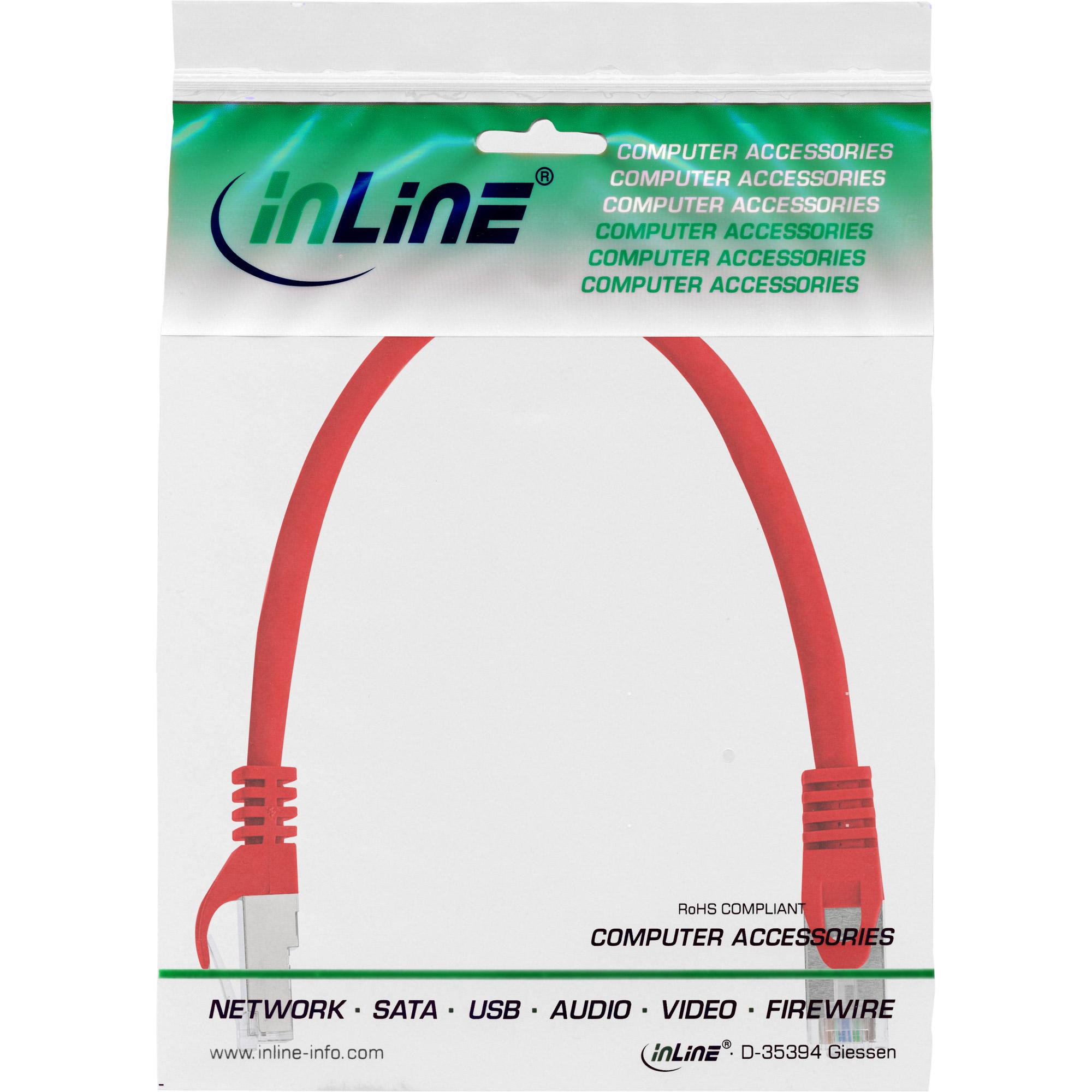 Cavo patch - F-UTP - Cat.5e - rosso - 0,3 m