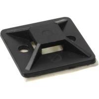 Base di fissaggio per fascette 4,5mm, nera - 10pz.