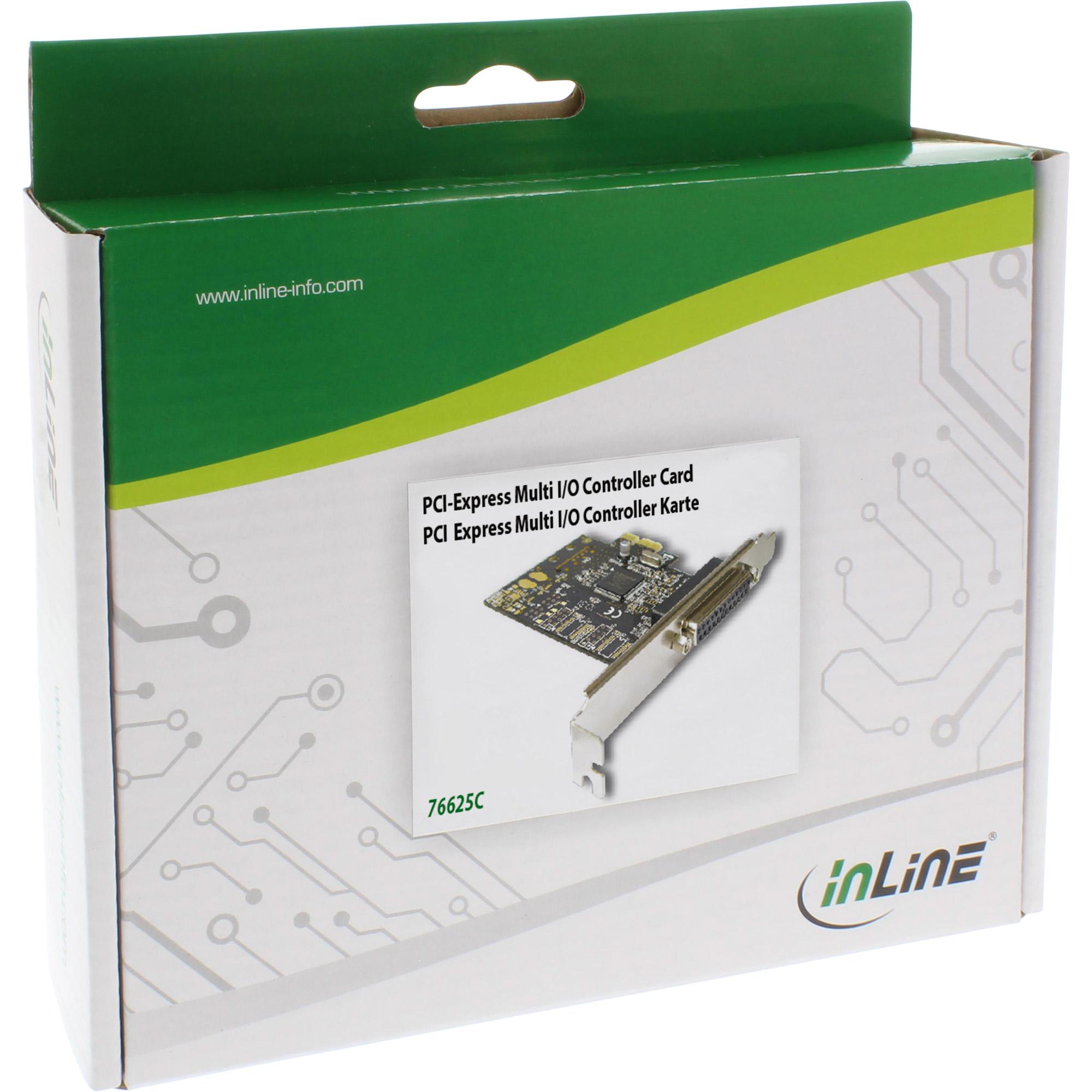 InLine Scheda parallela PCIe 1x Sud-D 25pin femmina Moschip MCS9904CV-AA
