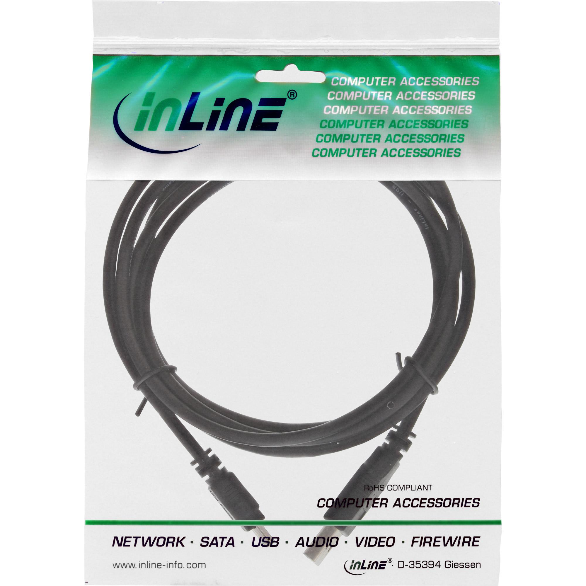 InLine Cavo USB 2.0 Mini Am/ Bm(5pol.) Sony Casio Palm Canon HP 05m