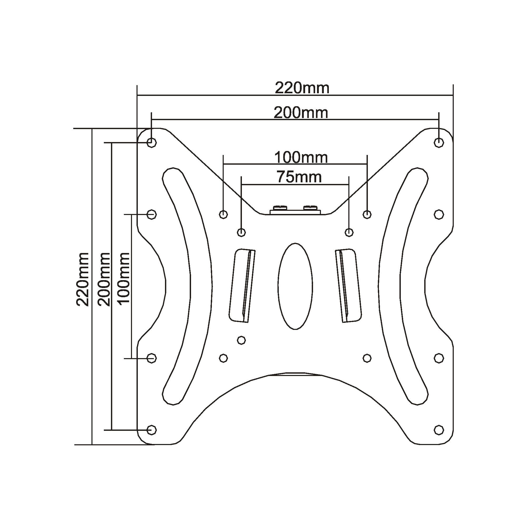 InLine Staffa da parete per schermi piatti 23-42" max.30kg