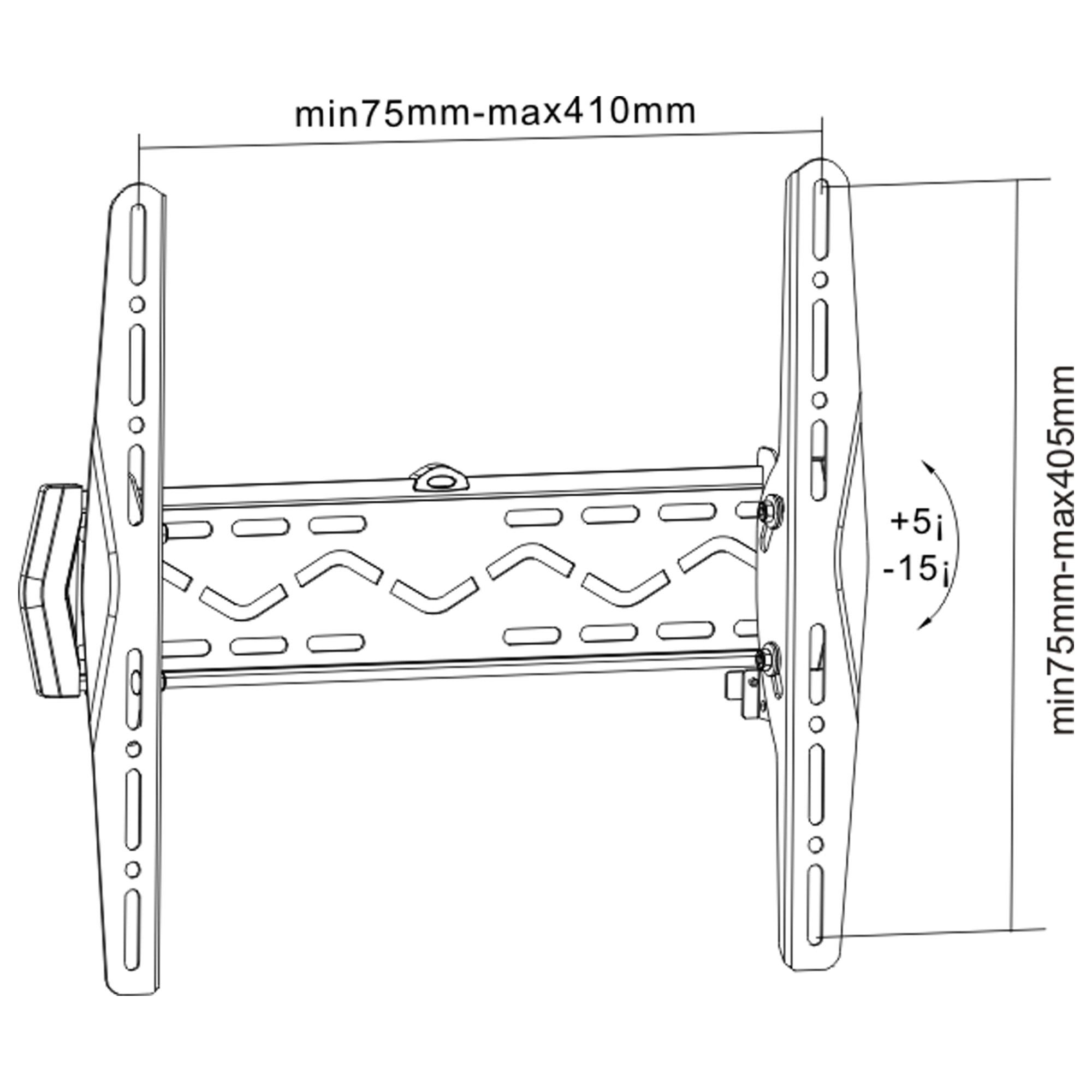 InLine Staffa da parete per LCD / LED / plasma (32-55") max.50 kg