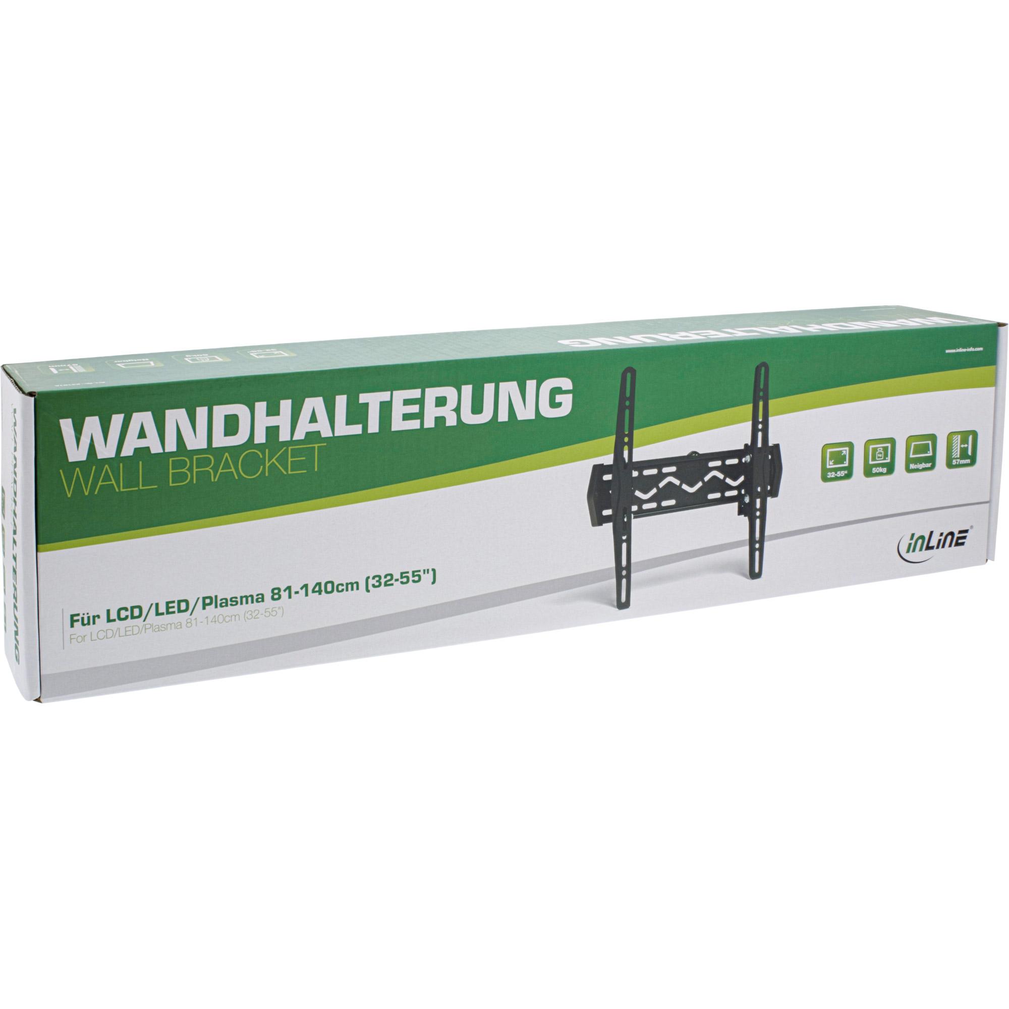 InLine Staffa da parete per LCD / LED / plasma (32-55") max.50 kg