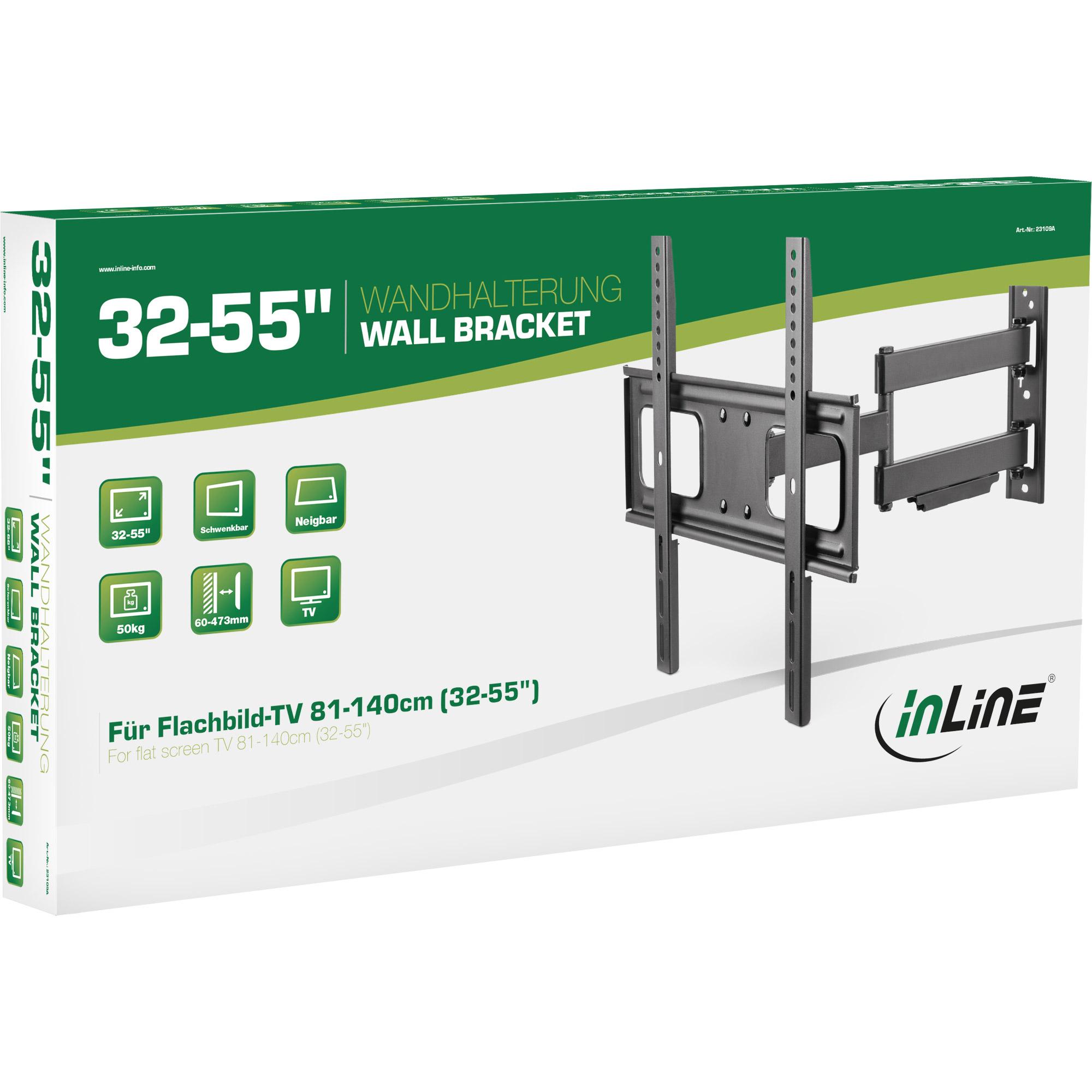 InLine Staffa a parete per display 32-55 max.50kg