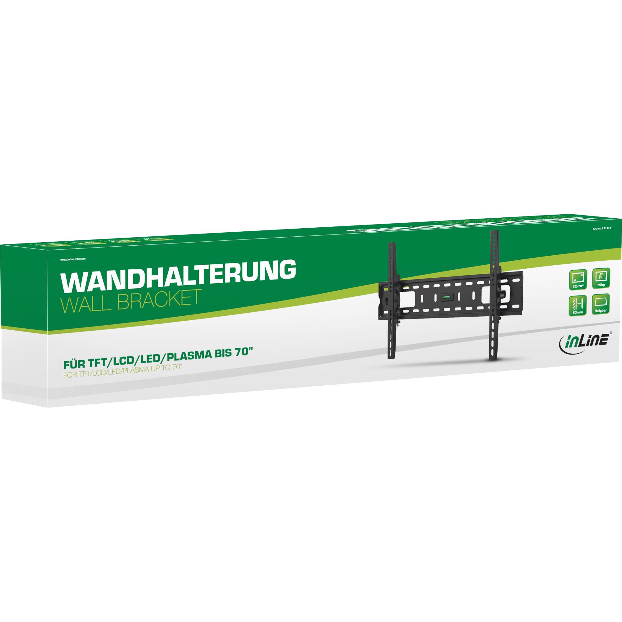 InLine Staffa da parete per TFT / LCD / LED / plasma 32-70 max.75kg