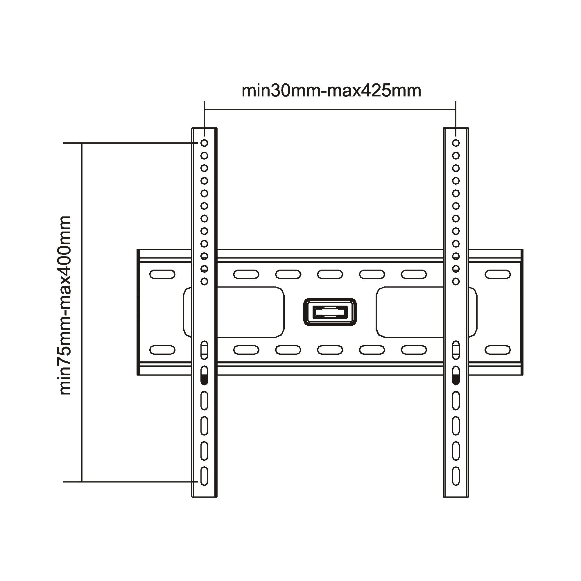 InLine Staffa da parete per TFT / LCD / LED / plasma (32-55") max. 75 kg