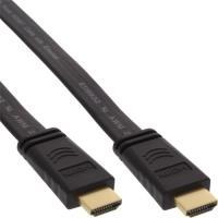 Cavo piatto HDMI ad alta velocitÃ  con Ethernet - contatti placcati oro - nero - 5 m