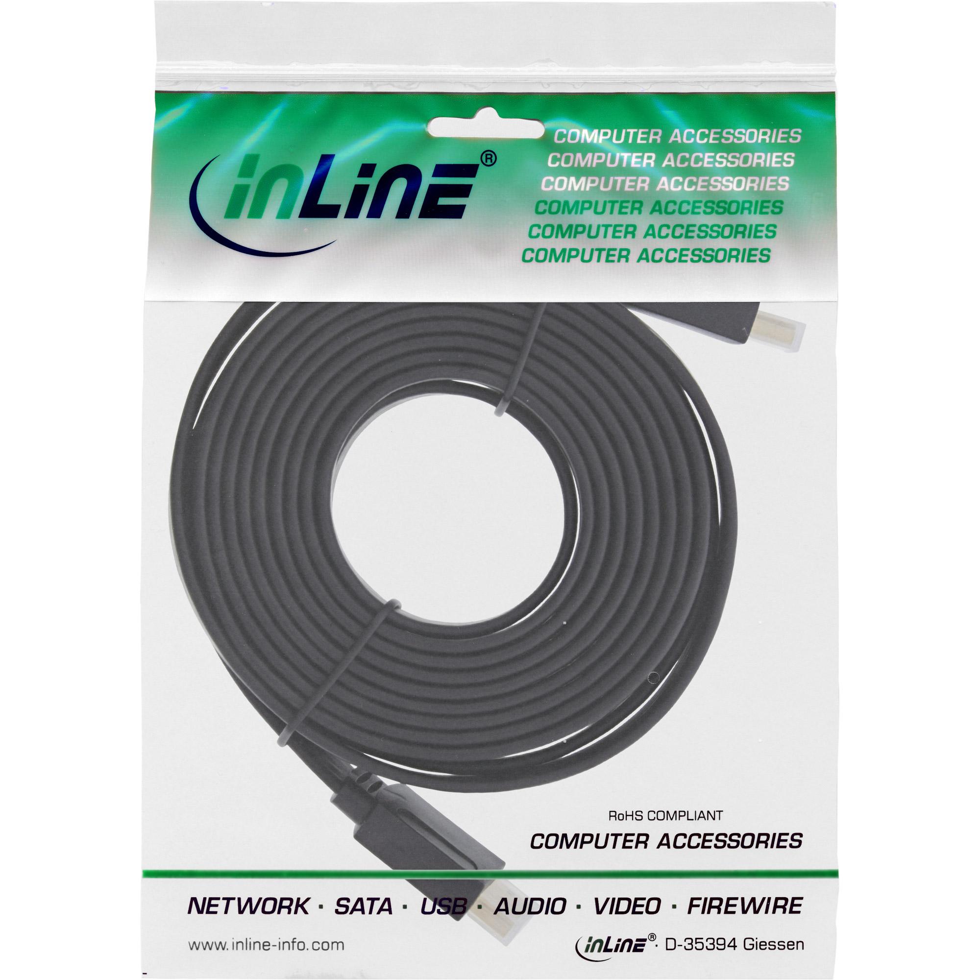 Cavo piatto HDMI ad alta velocitÃ  con Ethernet - contatti placcati oro - nero - 10 m