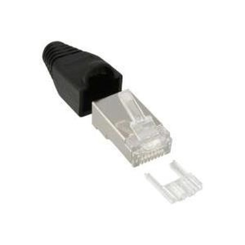 Connettore di rete InLine - RJ-45 (M) - Schermato - Nero (confezione da 100)
