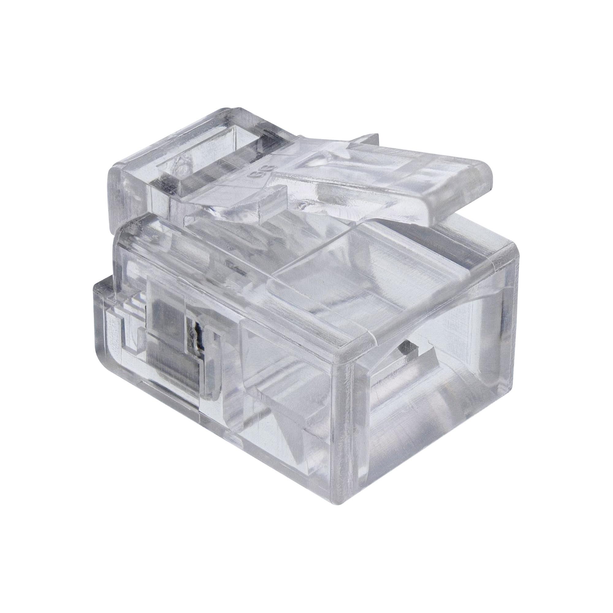 INLINE - spina modulare - 6P4C RJ-11 - per crimpare su cavo tondo - confezione da 10