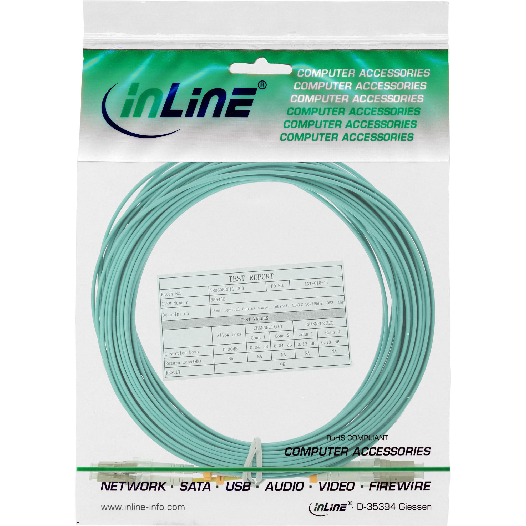 Cavo duplex in fibra ottica - LC-LC - 50-125 - OM3 - 10 m