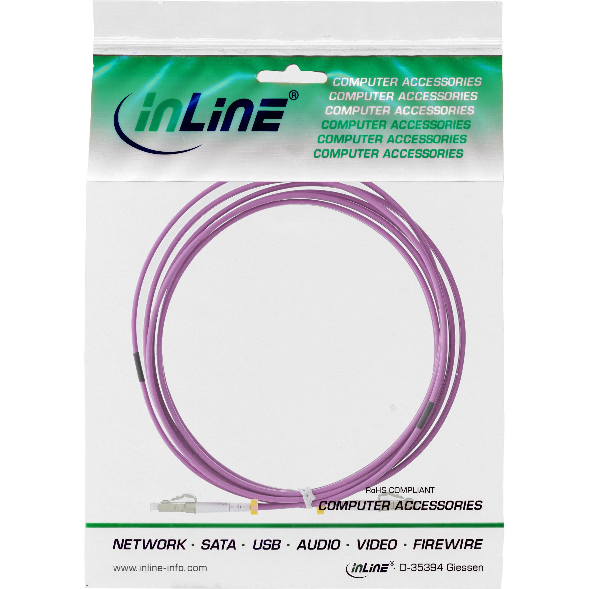 Cavo duplex in fibra ottica - LC-LC - 50-125 - OM4 - 0,5 m