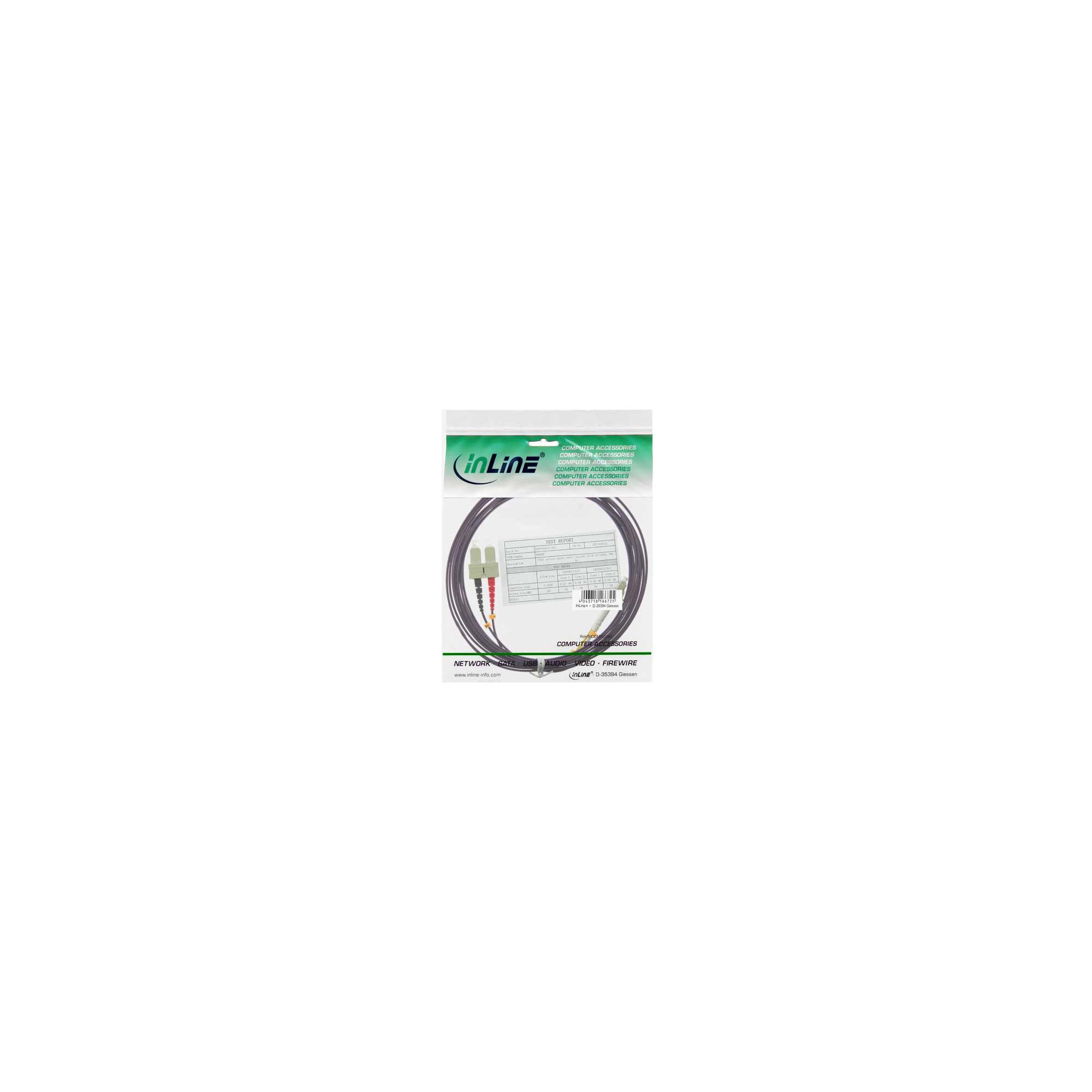 Cavo duplex in fibra ottica - LC-SC - 50-125 - OM4 - 3 m