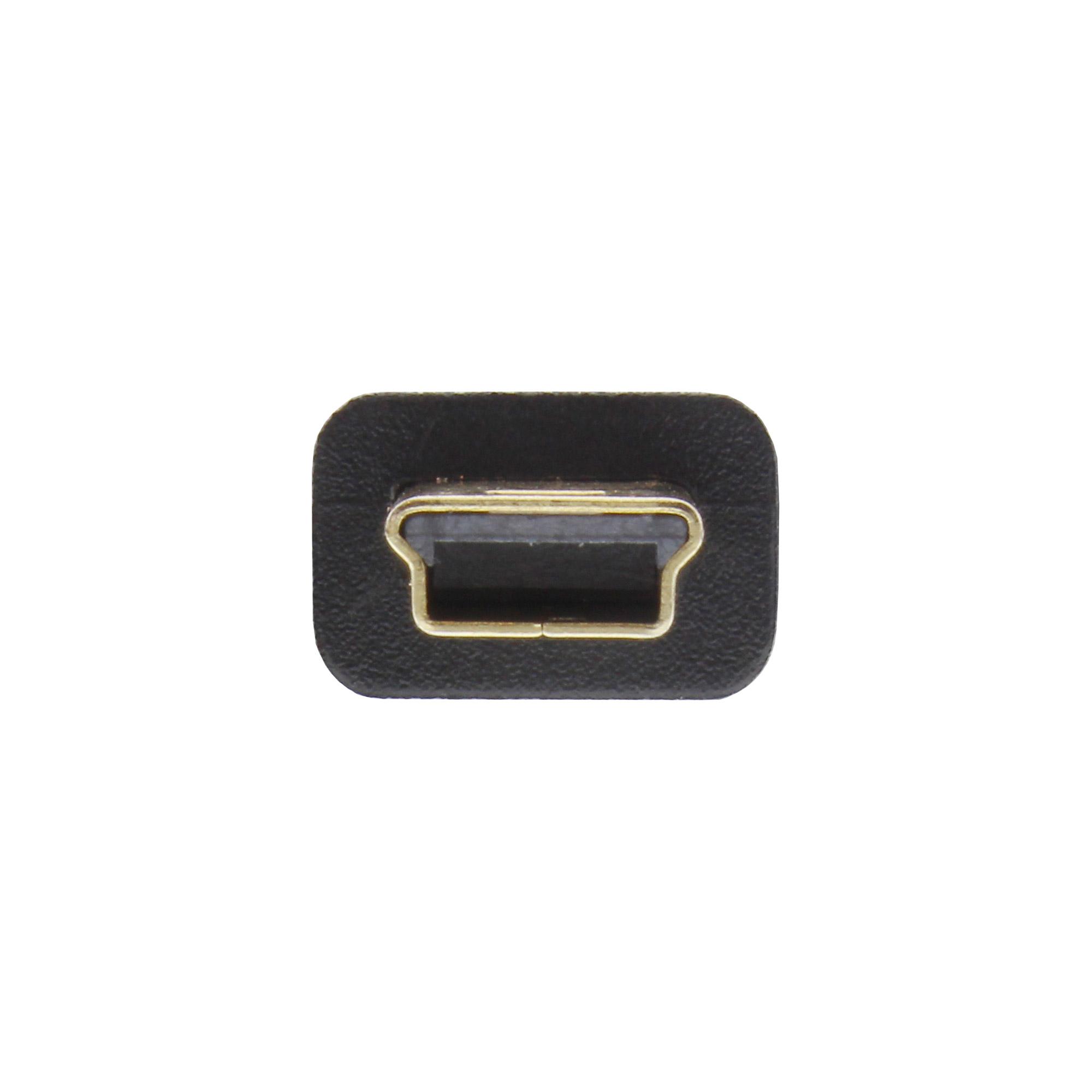 Cavo piatto USB 2.0 - USB A ST a Mini-B ST a 5 pin - nero - 2 m