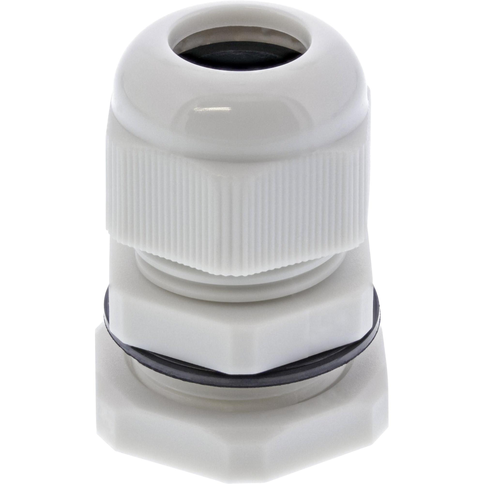 InLine Passacavo IP68 con controdado PG 29 Nylon 18-25mm grigio 10pz