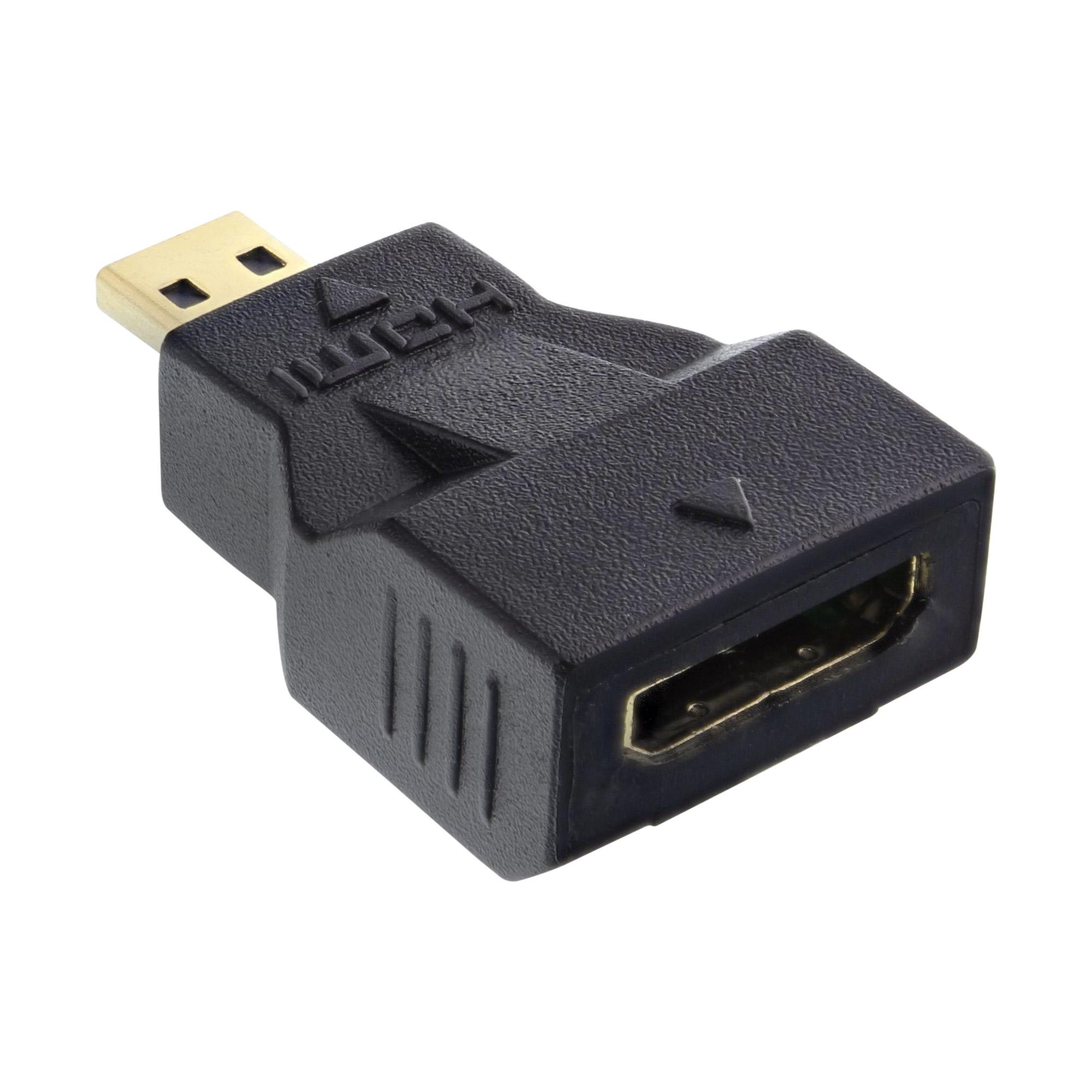 Adattatore HDMI: da Mini HDMI C femmina a Micro HDMI D maschio - 4K2K