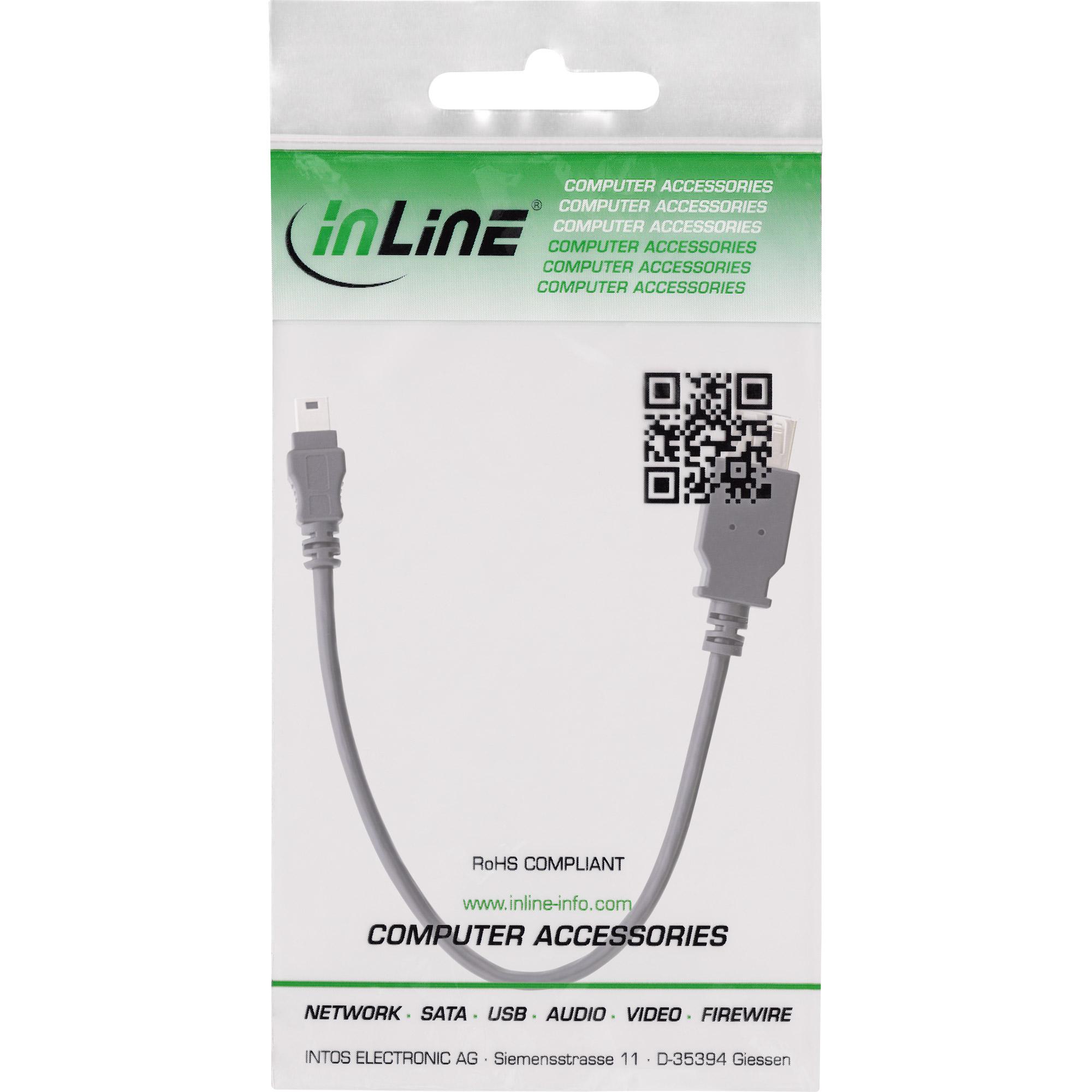 Cavo adattatore USB 2.0 - presa A su mini spina a 5 pin - 0,2 m