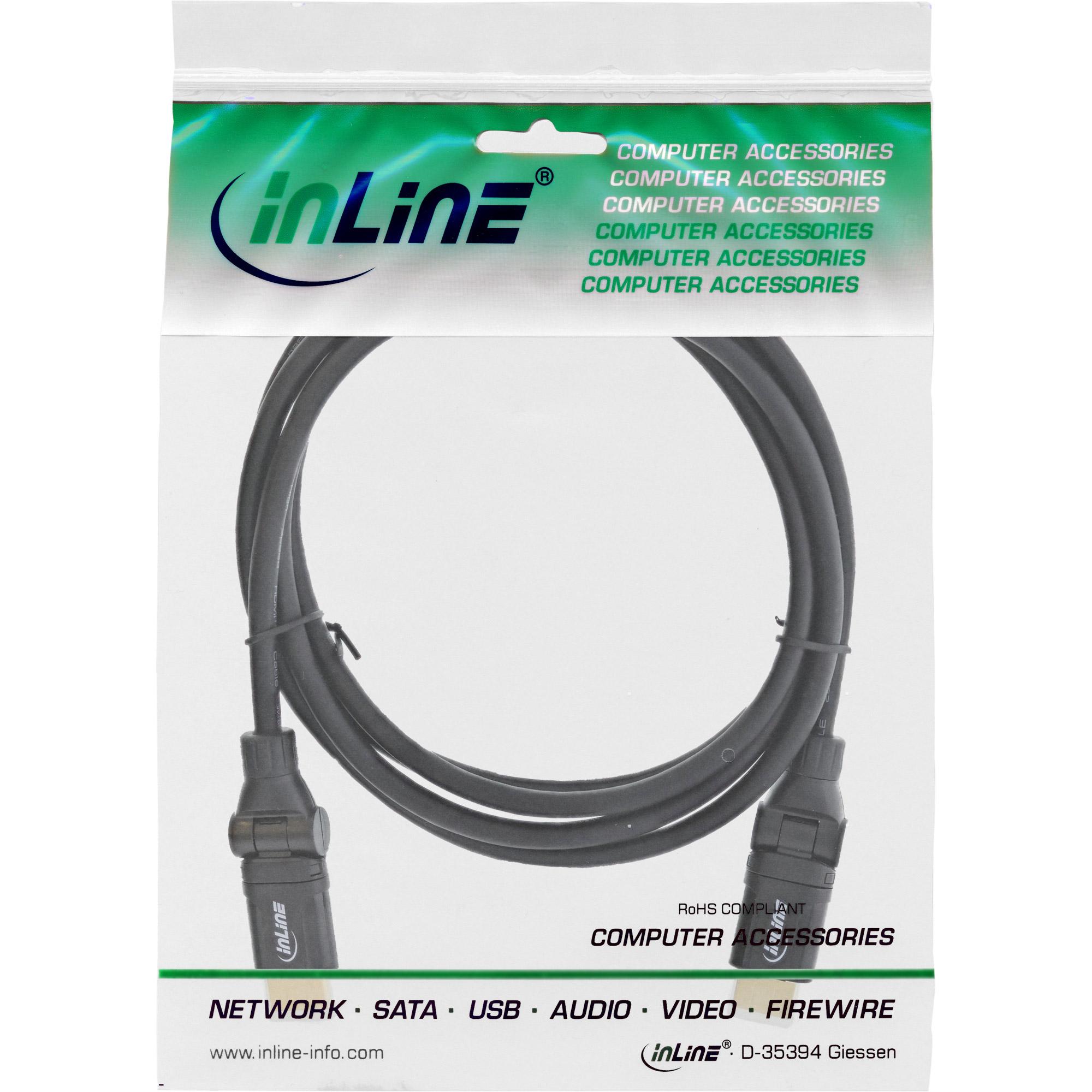 Cavo HDMI-HS con. Et. - ST-ST - conn. - nero - flessibile. gomito - 1 m