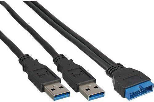 Cavo adattatore USB 3.0 - 2x spina A su connettore a 19 pin. -0-40m